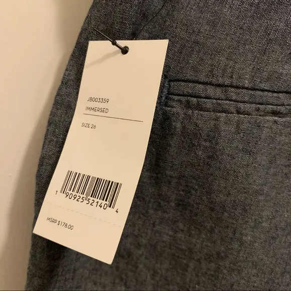 J Brand Tie Waist Pleated Shorts Chambray