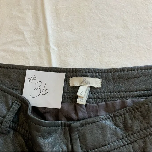 Joie- leather shorts, size 6, lamb’s leather, like new
