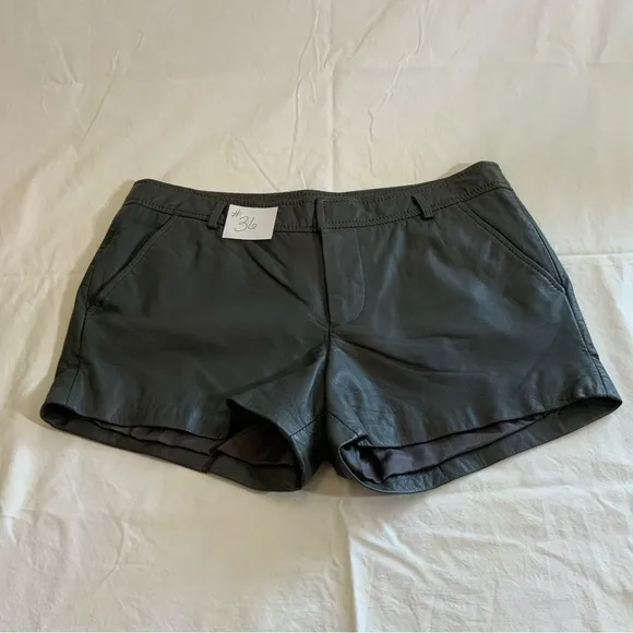 Joie- leather shorts, size 6, lamb’s leather, like new