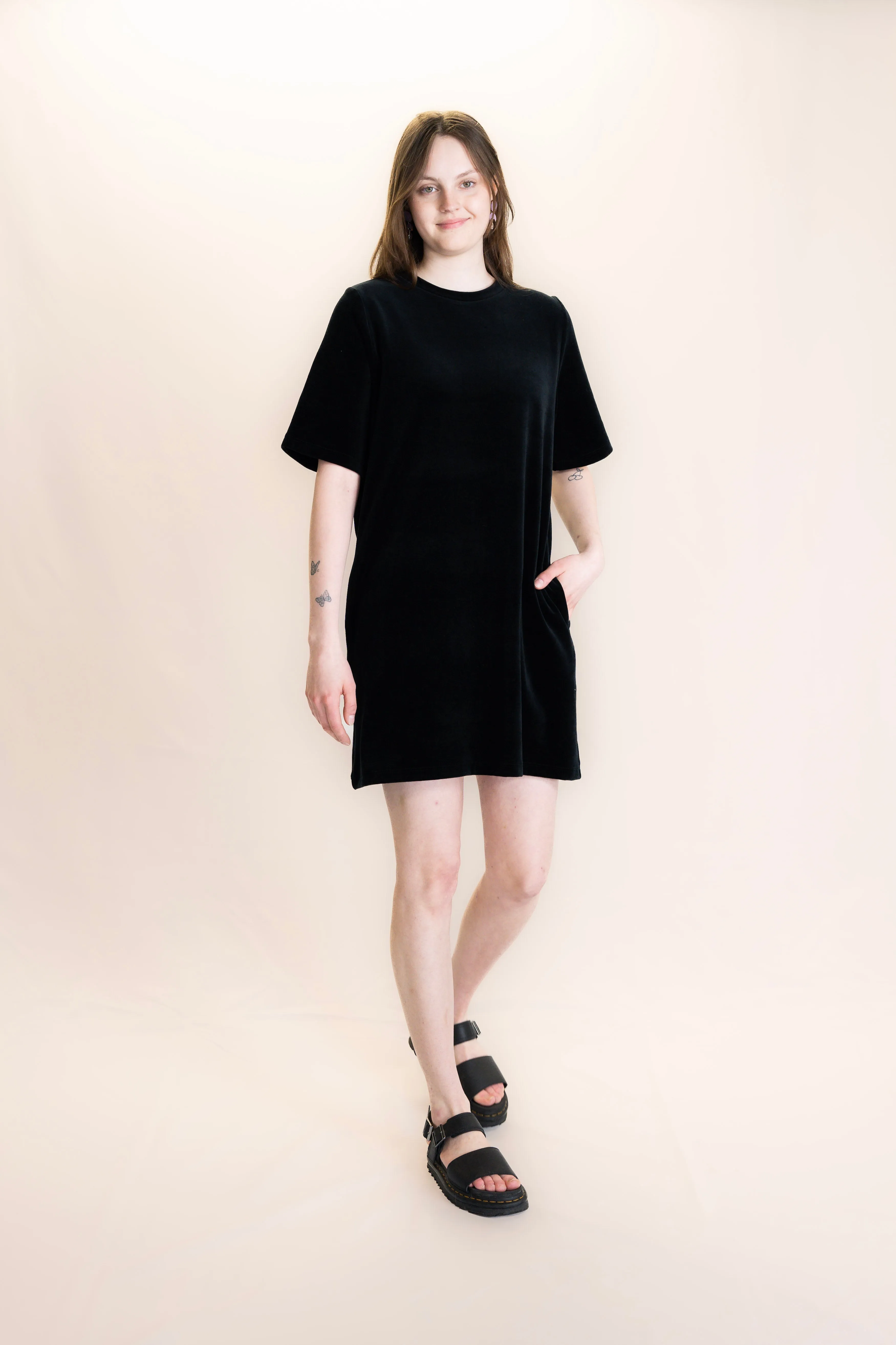 Juniper Dress - Black Velvet