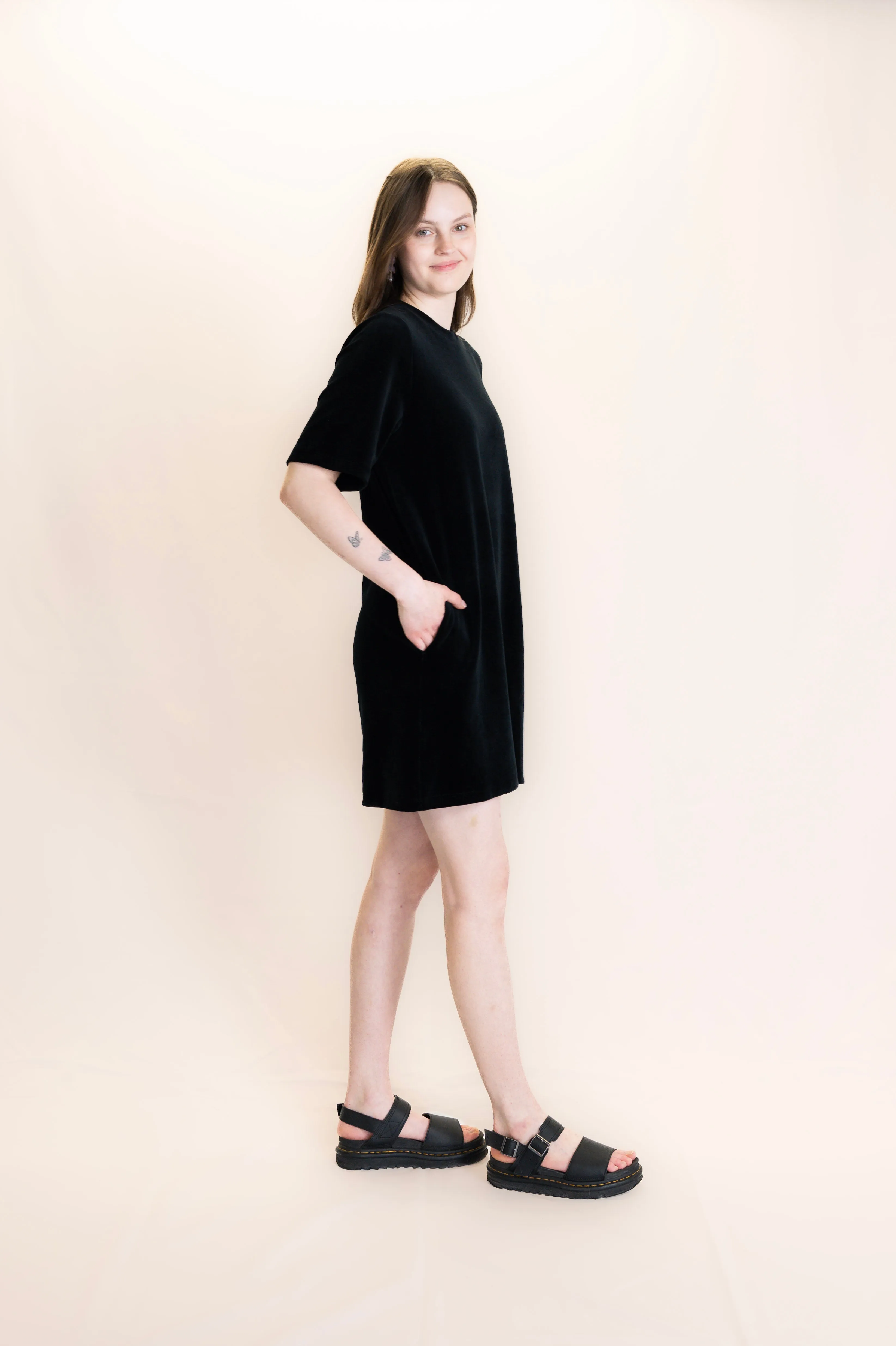 Juniper Dress - Black Velvet