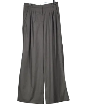 Karen Millen Grey Tailored Wide Leg Darted Trousers UK 12
