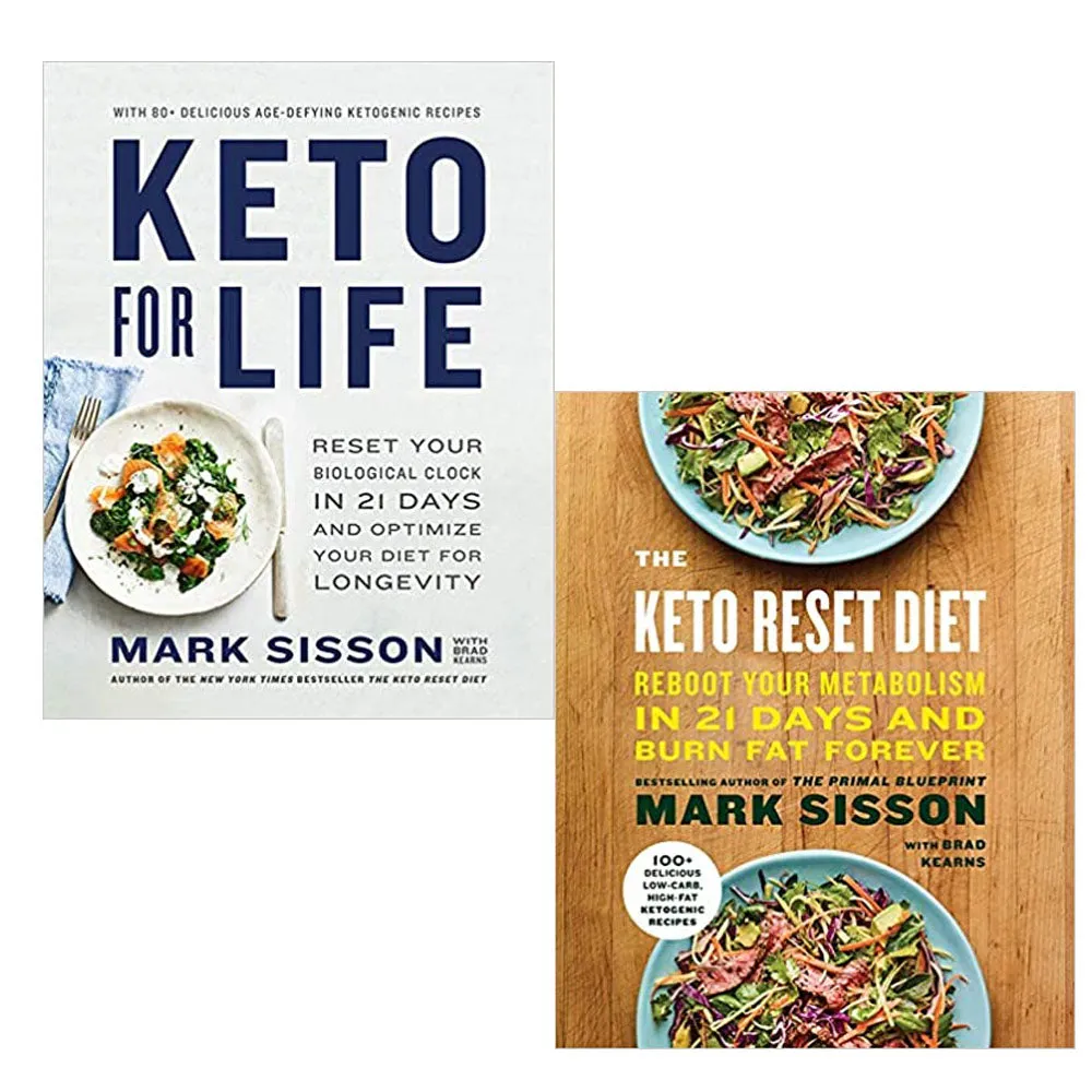 Keto Series By Mark Sisson 2 Books Collection (Keto for Life: Reset Your Clock & The Keto Reset Diet: Reboot)