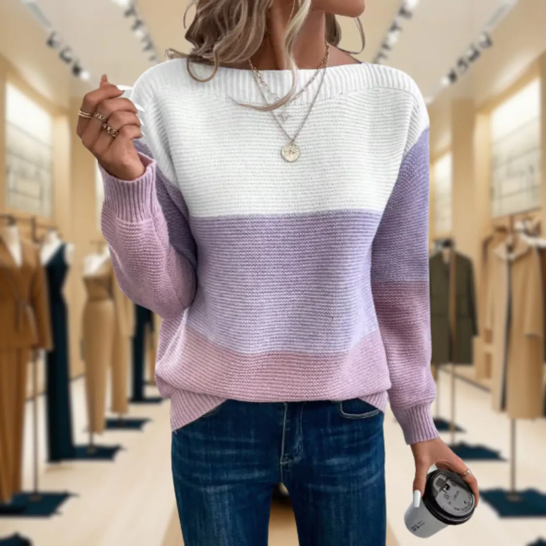 Kim™ | Elegant Tri-Colour Sweater