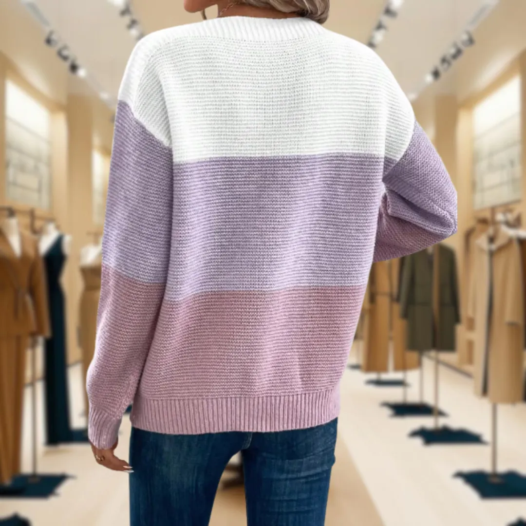 Kim™ | Elegant Tri-Colour Sweater