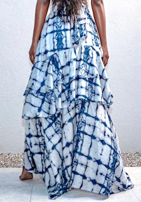 Kish Skirt in Blue Tye Dye