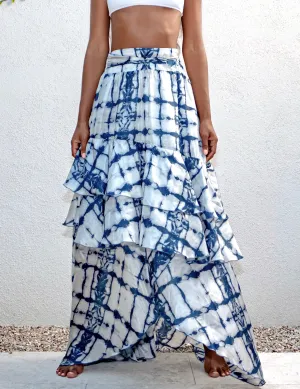 Kish Skirt in Blue Tye Dye