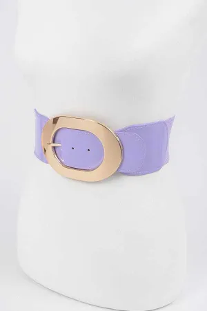Lavender Oval Buckle Fashion Elastic Belt – Adjustable Fit, Sleek Design with Polyurethane & Metal Composition (Copy)