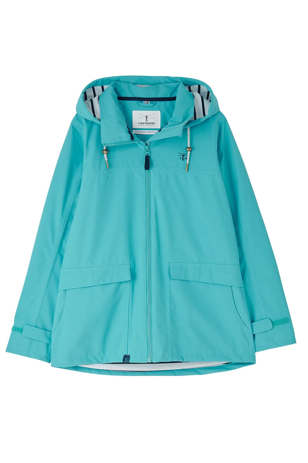 Lighthouse Ladies Short Beachcomber II Waterproof Breathable Jacket-SOFT TEAL