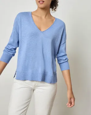 LILLA P 3/4 SLEEVE DROP SHOULDER SWEATER