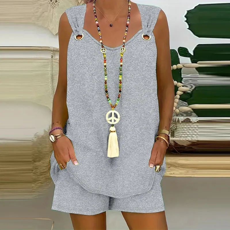 Lina™ - Chic Top and Shorts Ensemble