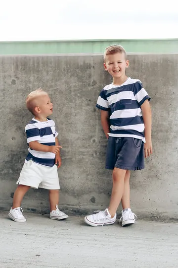 Little Bipsy Sweatshort - Navy Wash
