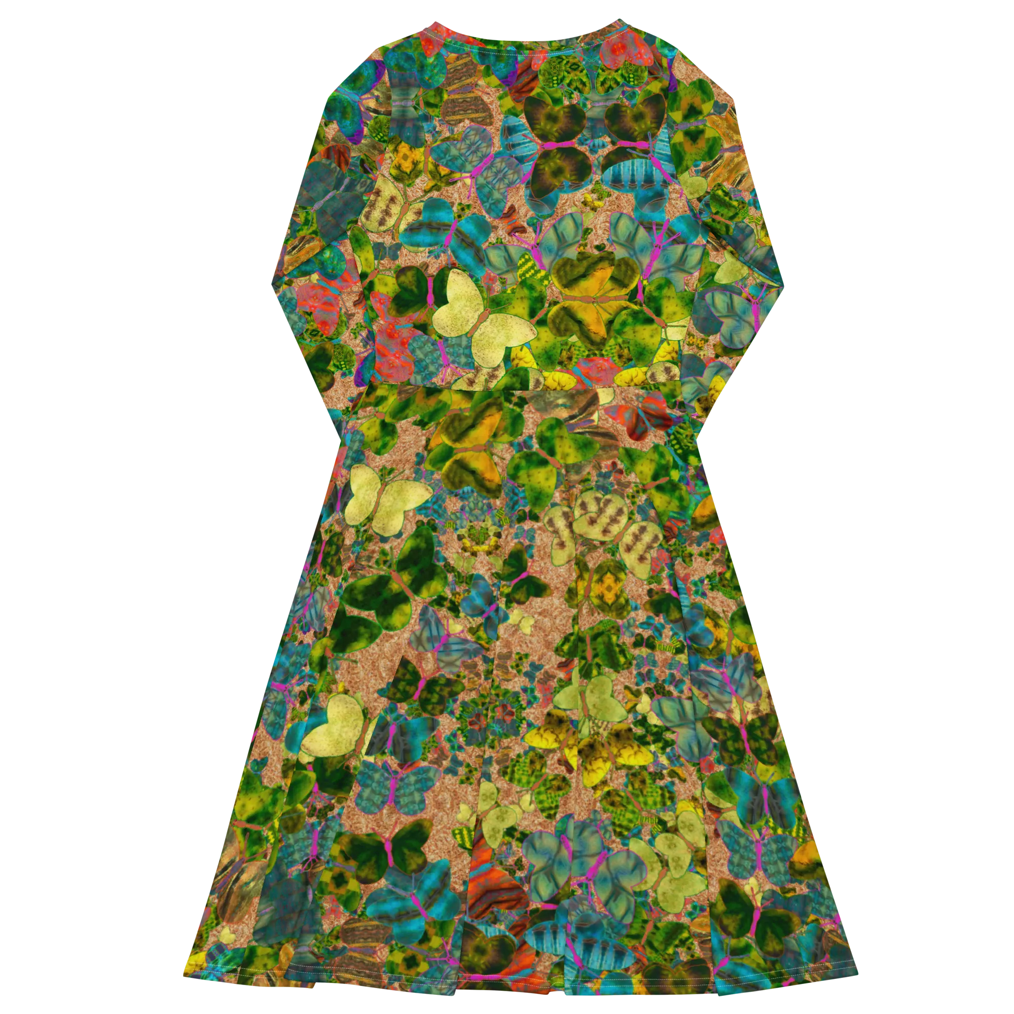Long Sleeve Midi Dress (Her/Muliebris)(Butterfly Glade Ouroboros Smith Fabric) RJSTHS2022 RJS