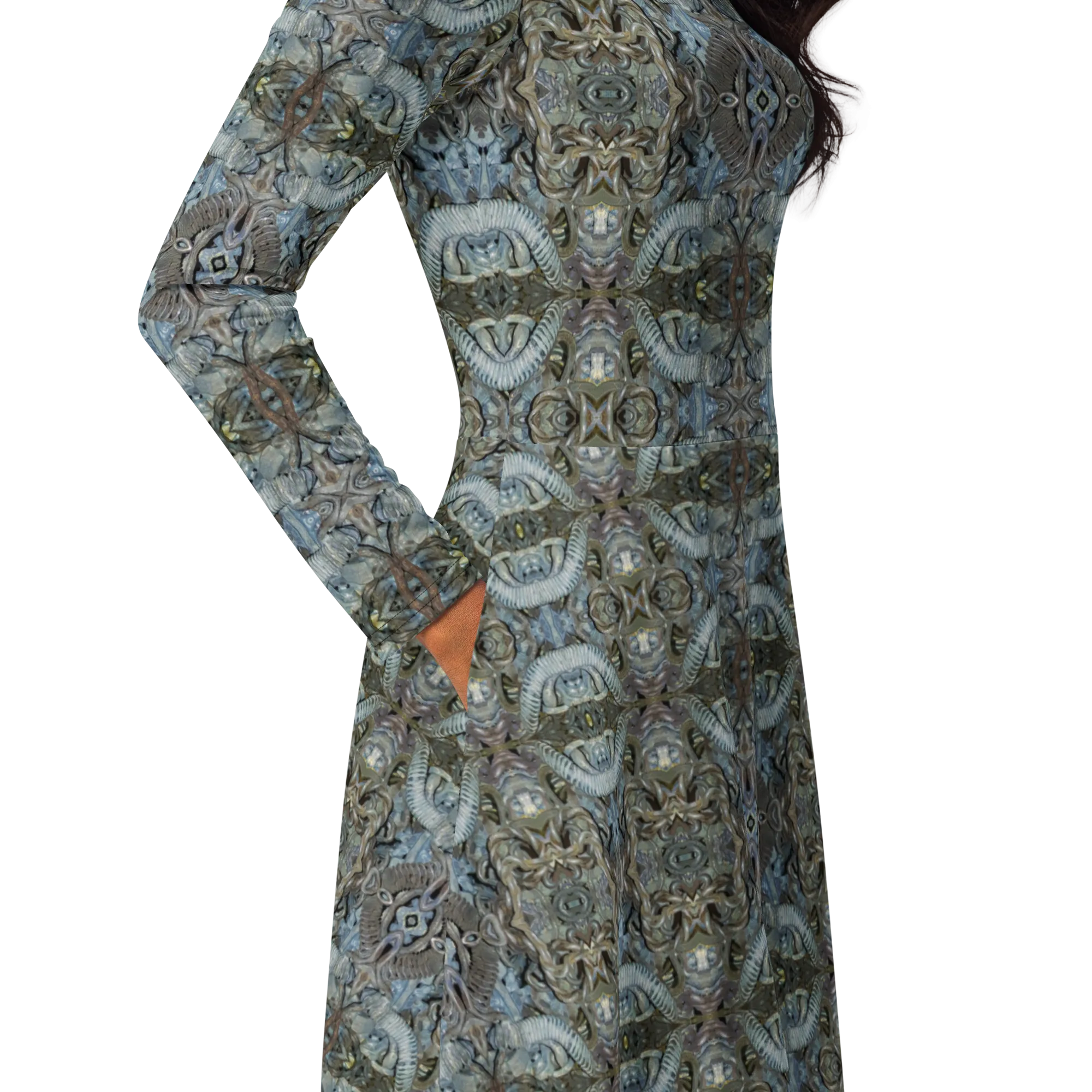 Long Sleeve Midi Dress (Her/Muliebris)(Grail Night Hoard Virtus 8.1) RJSTHS2022 RJS
