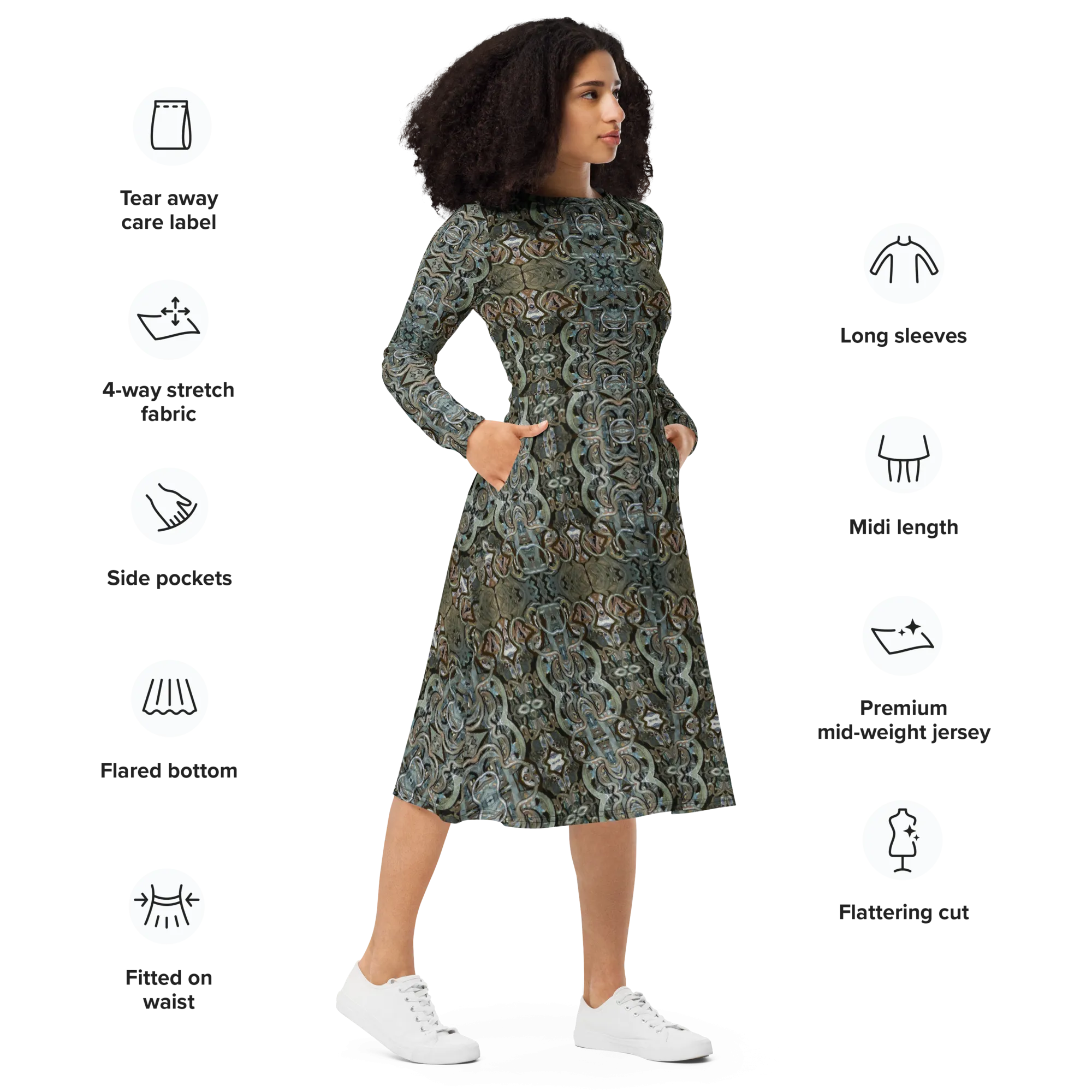 Long Sleeve Midi Dress (Her/Muliebris)(Grail Night Hoard Virtus 8.10) RJSTHS2022 RJS