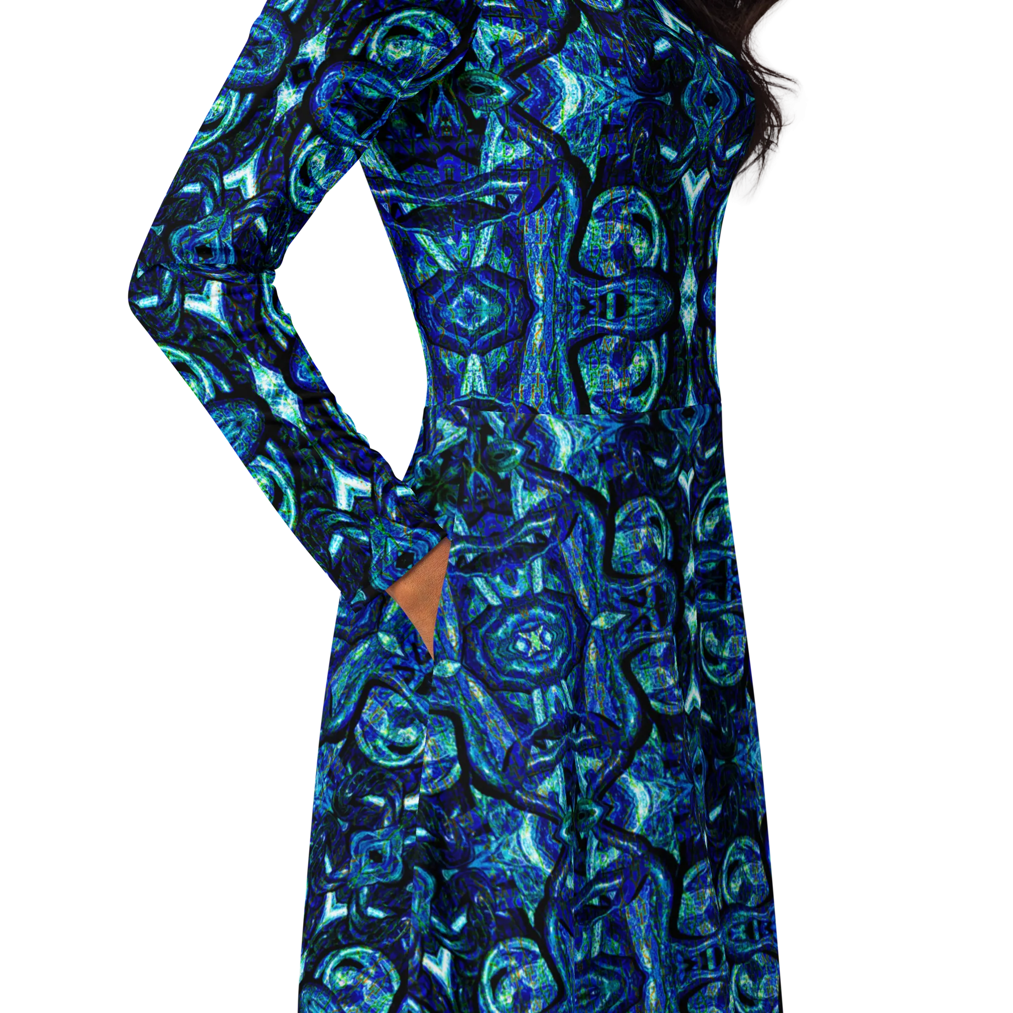 Long Sleeve Midi Dress (Her/Muliebris)(Pure Candy GNHV8.2.1 Blue Logo@Alchemic) RJSTHS2022 RJS