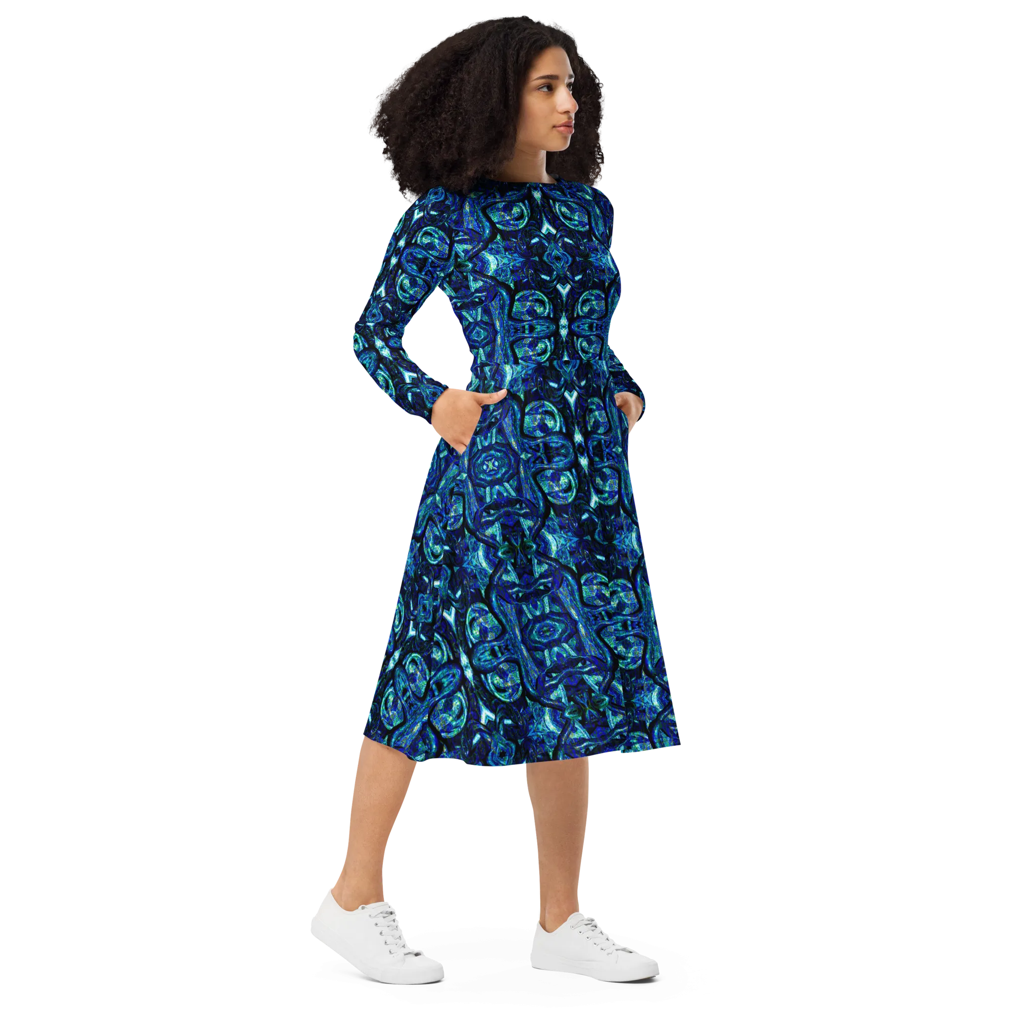Long Sleeve Midi Dress (Her/Muliebris)(Pure Candy GNHV8.2.1 Blue Logo@Alchemic) RJSTHS2022 RJS