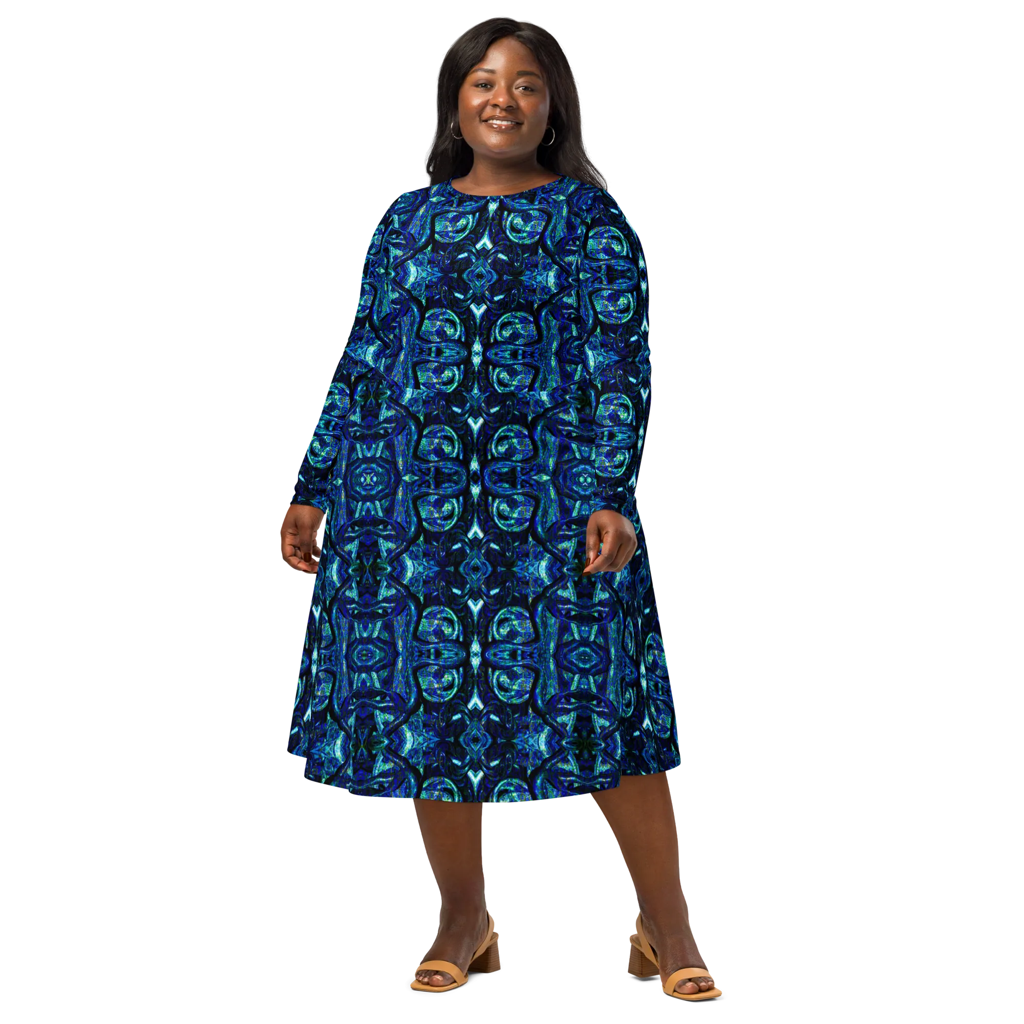Long Sleeve Midi Dress (Her/Muliebris)(Pure Candy GNHV8.2.1 Blue Logo@Alchemic) RJSTHS2022 RJS