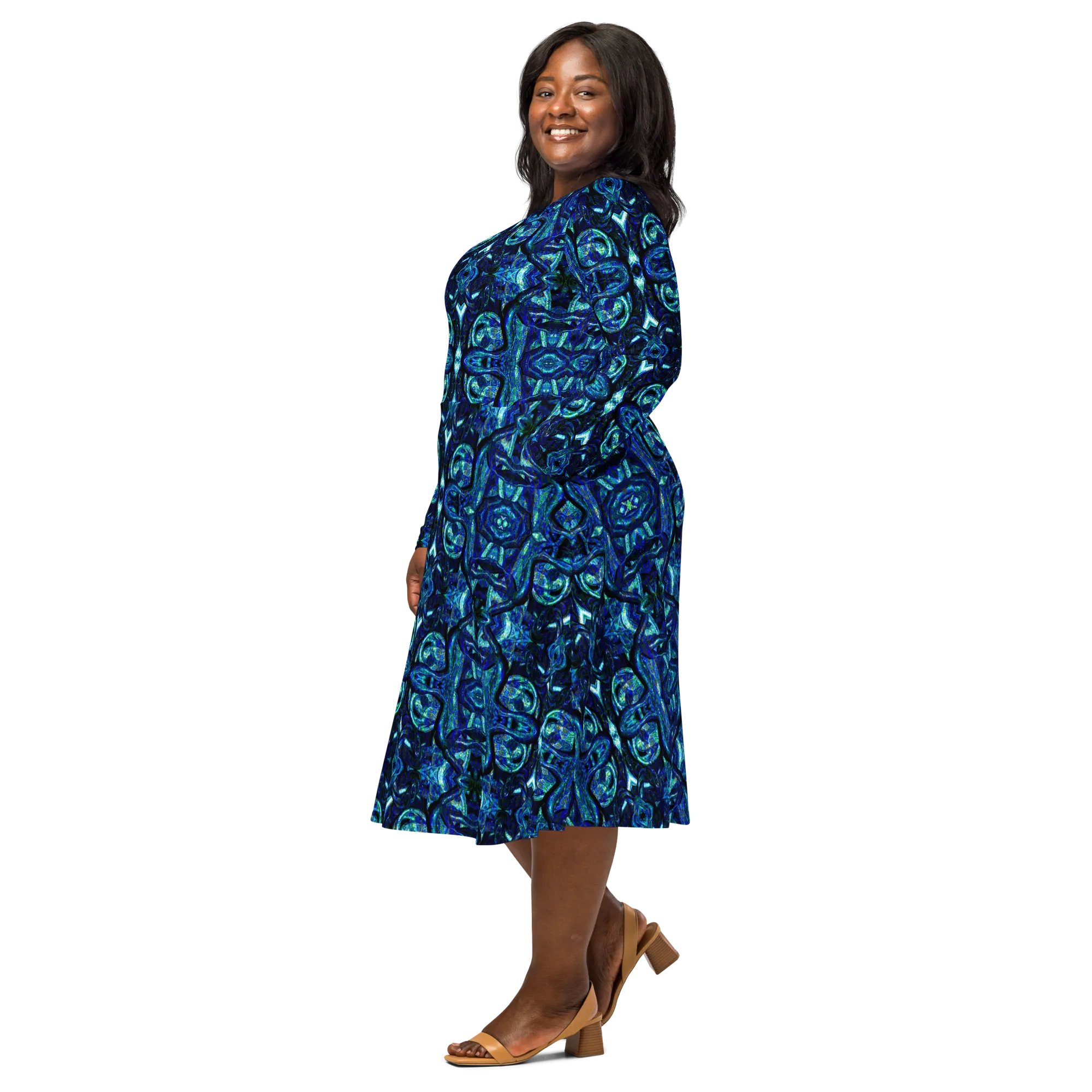 Long Sleeve Midi Dress (Her/Muliebris)(Pure Candy GNHV8.2.1 Blue Logo@Alchemic) RJSTHS2022 RJS