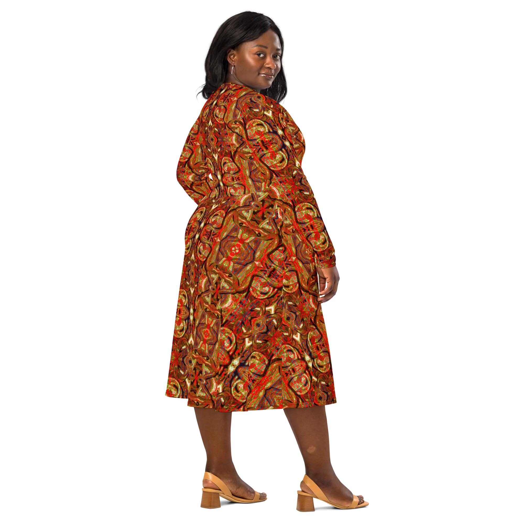 Long Sleeve Midi Dress (Her/Muliebris)(Pure Candy GNHV8.2.1 Orange Logo@Alchemic) RJSTHS2022 RJS