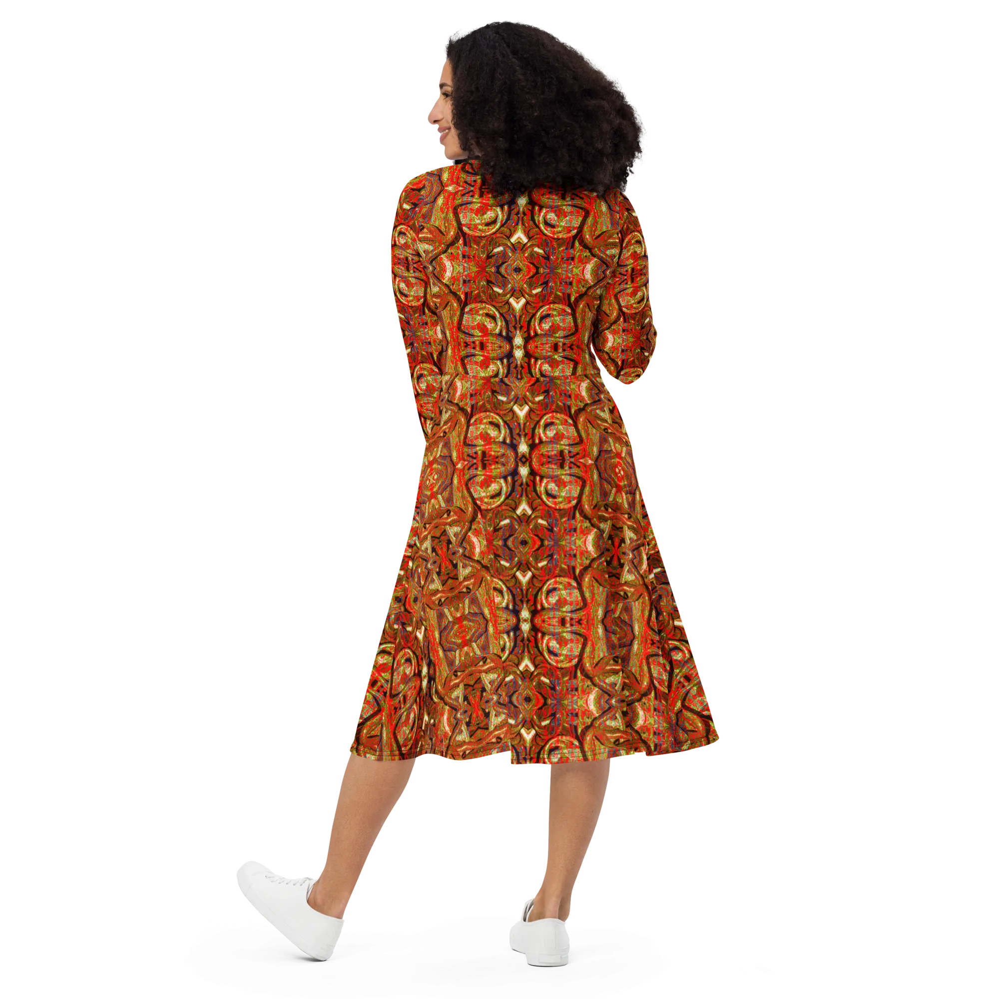 Long Sleeve Midi Dress (Her/Muliebris)(Pure Candy GNHV8.2.1 Orange Logo@Alchemic) RJSTHS2022 RJS