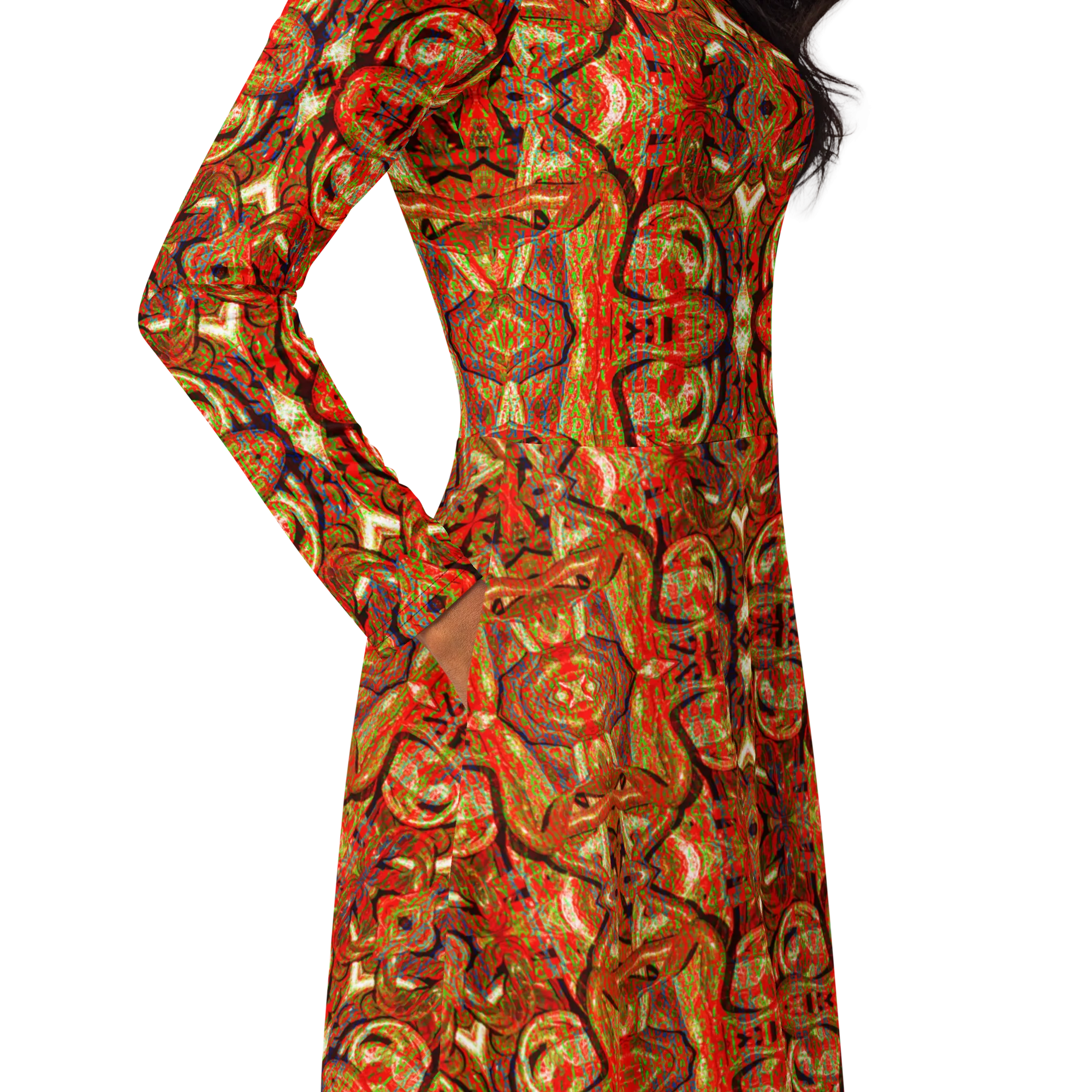 Long Sleeve Midi Dress (Her/Muliebris)(Pure Candy GNHV8.2.1 Orange Logo@Alchemic) RJSTHS2022 RJS