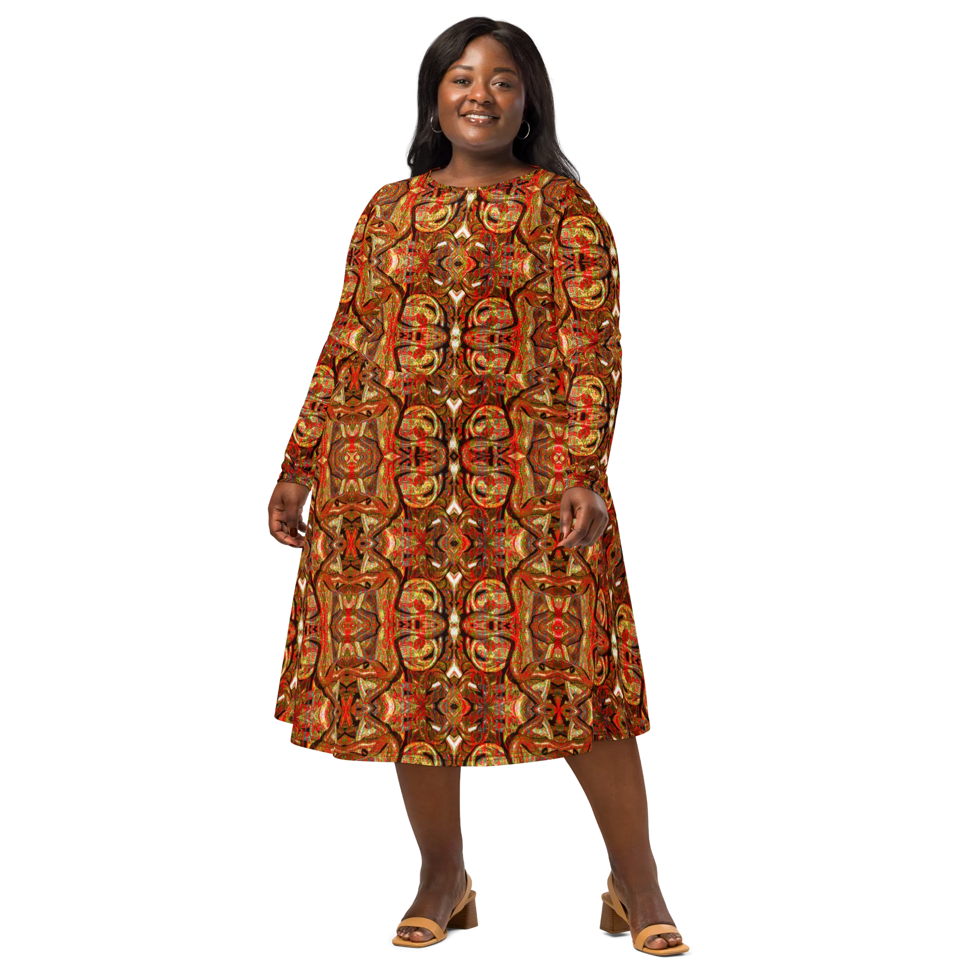 Long Sleeve Midi Dress (Her/Muliebris)(Pure Candy GNHV8.2.1 Orange Logo@Alchemic) RJSTHS2022 RJS