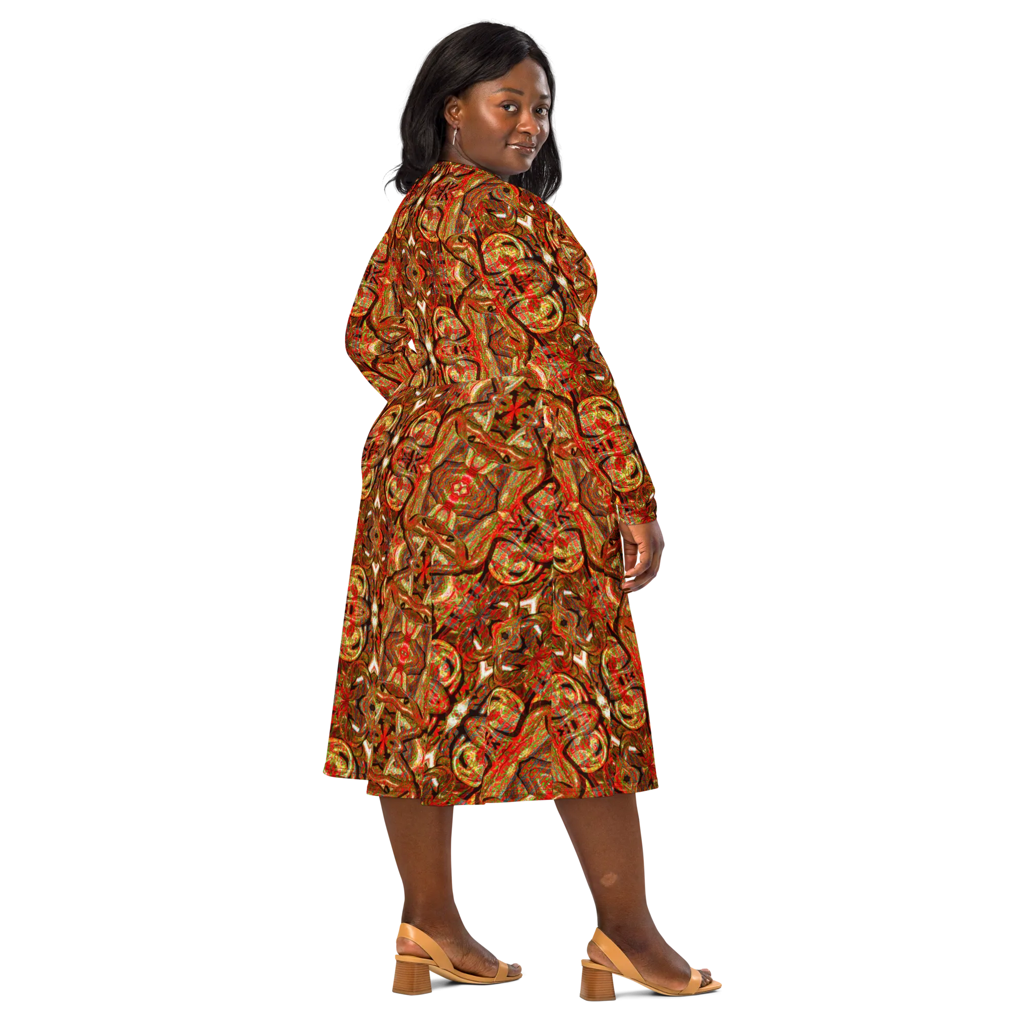 Long Sleeve Midi Dress (Her/Muliebris)(Pure Candy GNHV8.2.1 Orange Logo@Alchemic) RJSTHS2022 RJS