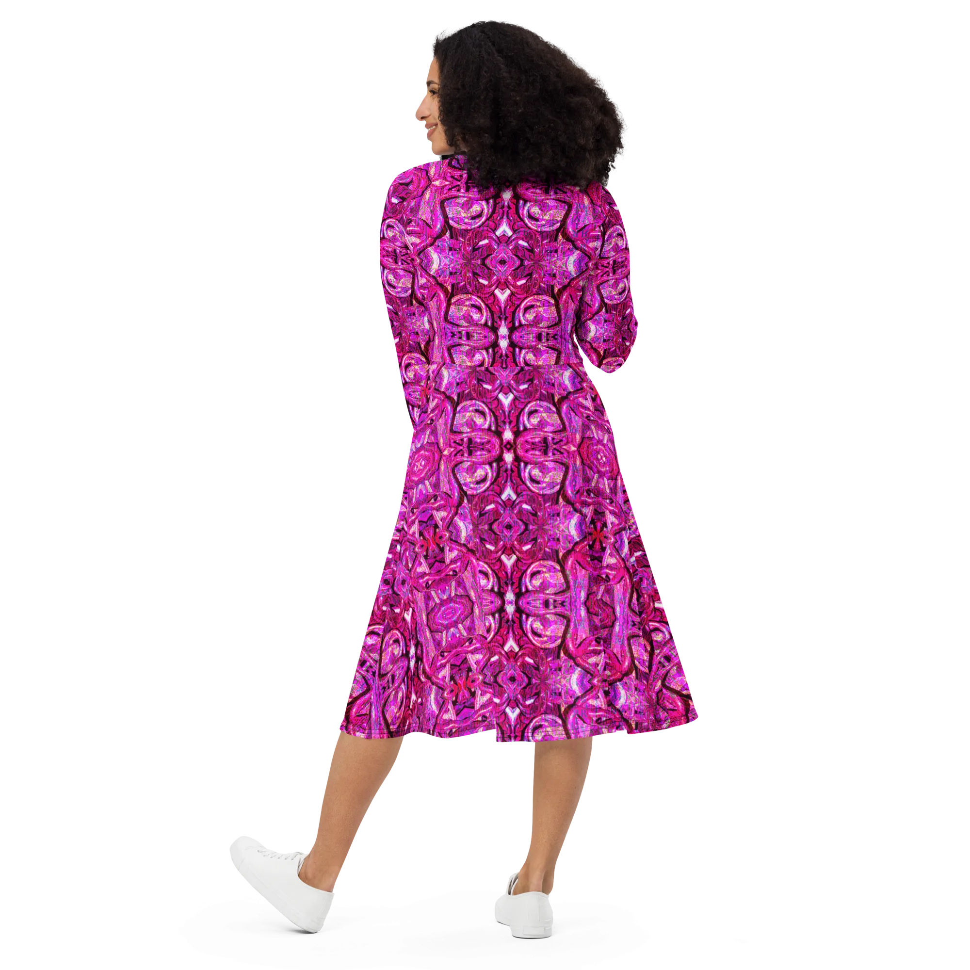 Long Sleeve Midi Dress (Her/Muliebris)(Pure Candy GNHV8.2.1 Pink Logo@Alchemic) RJSTHS2022 RJS