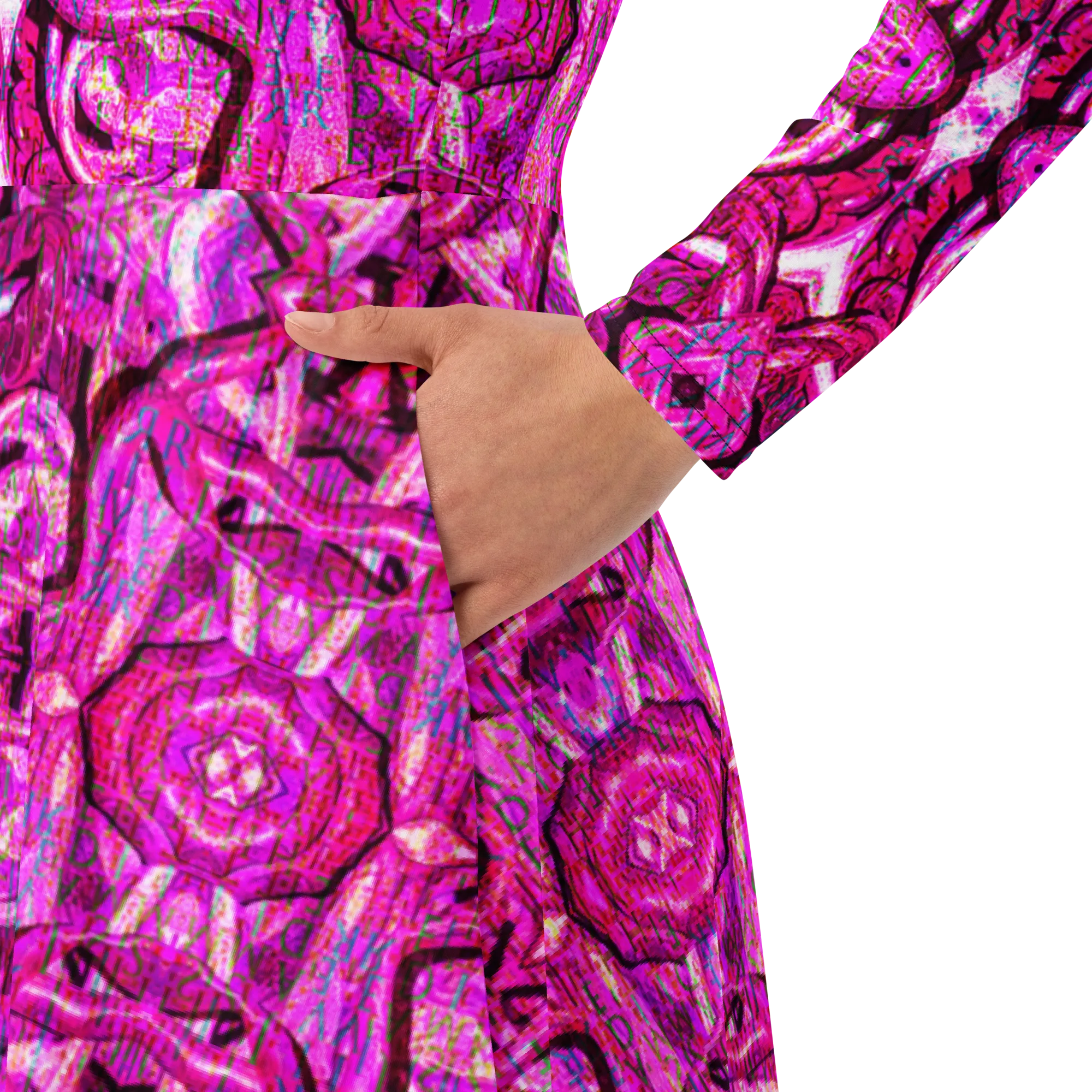 Long Sleeve Midi Dress (Her/Muliebris)(Pure Candy GNHV8.2.1 Pink Logo@Alchemic) RJSTHS2022 RJS