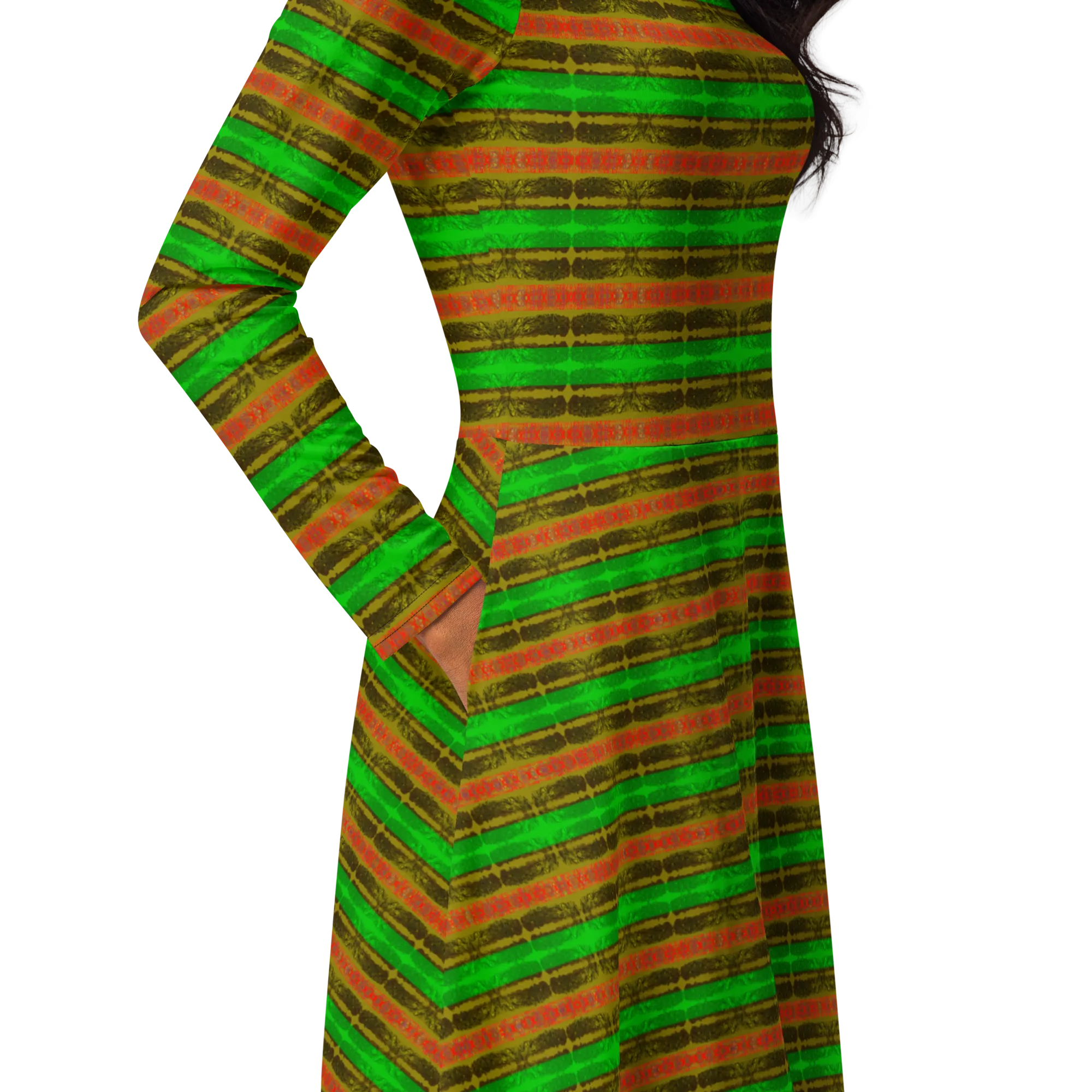 Long Sleeve Midi Dress (Her/Muliebris)(Rind#1 Rind Link) RJSTH@Fabric#1 RJTHS2022 RJS