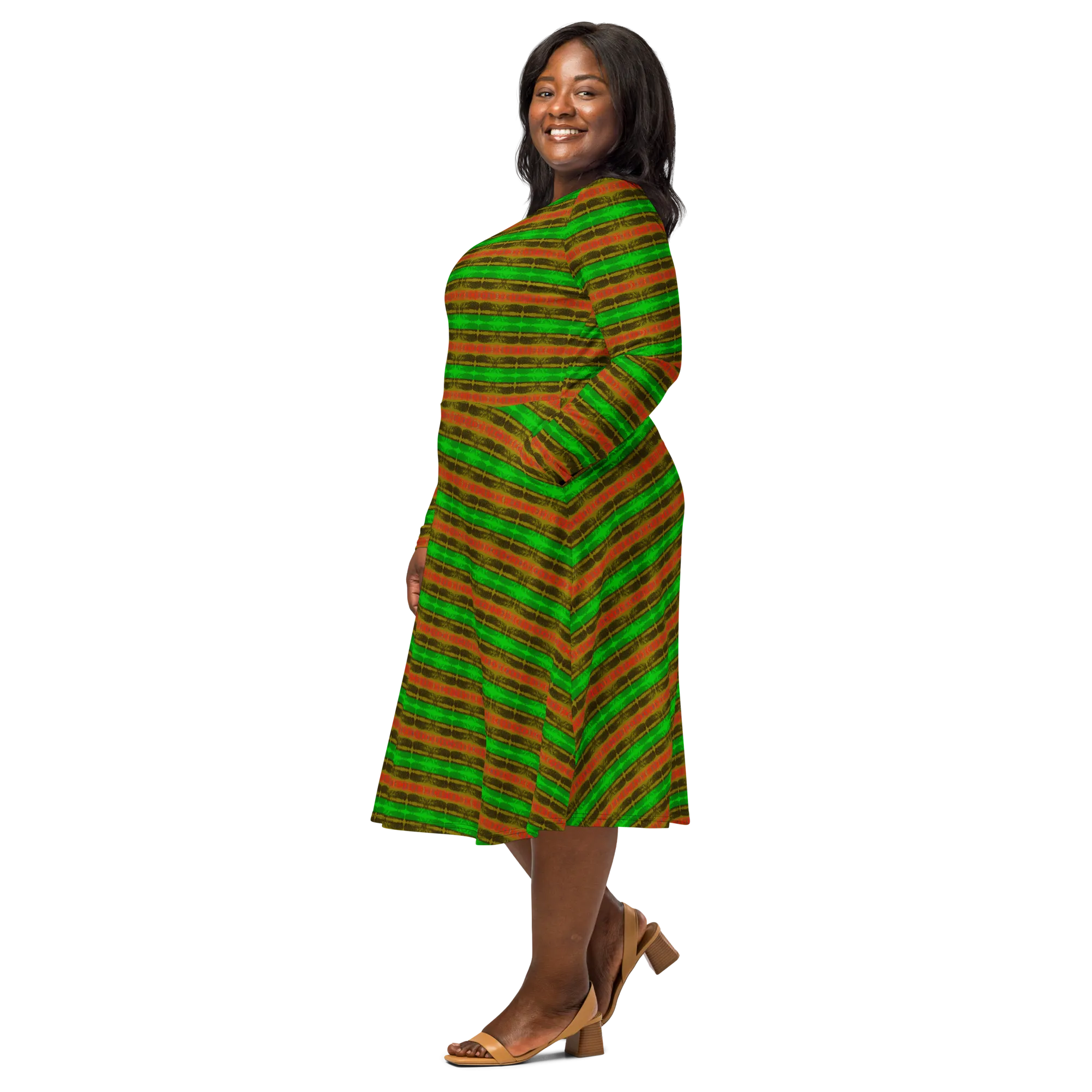 Long Sleeve Midi Dress (Her/Muliebris)(Rind#1 Rind Link) RJSTH@Fabric#1 RJTHS2022 RJS
