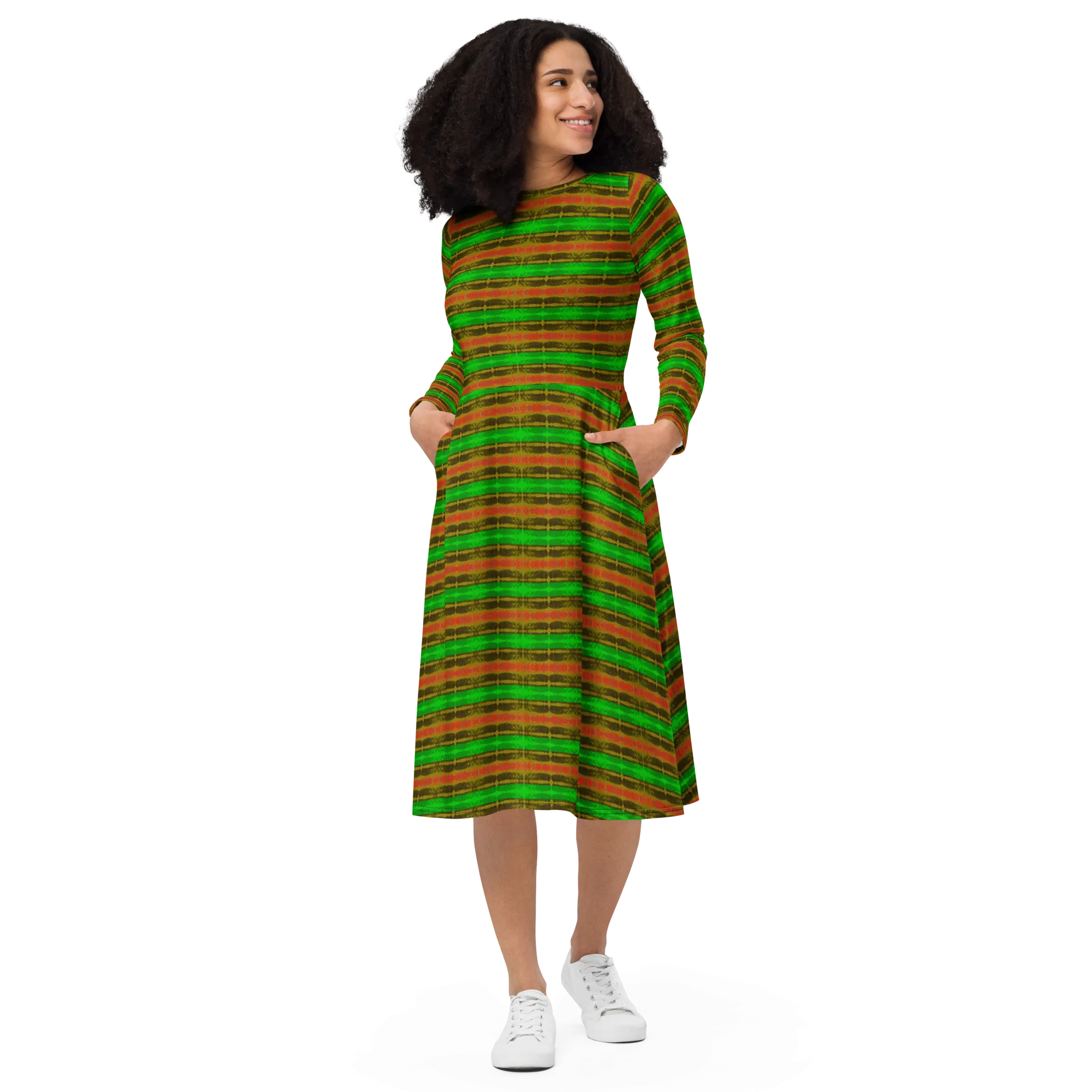 Long Sleeve Midi Dress (Her/Muliebris)(Rind#1 Rind Link) RJSTH@Fabric#1 RJTHS2022 RJS