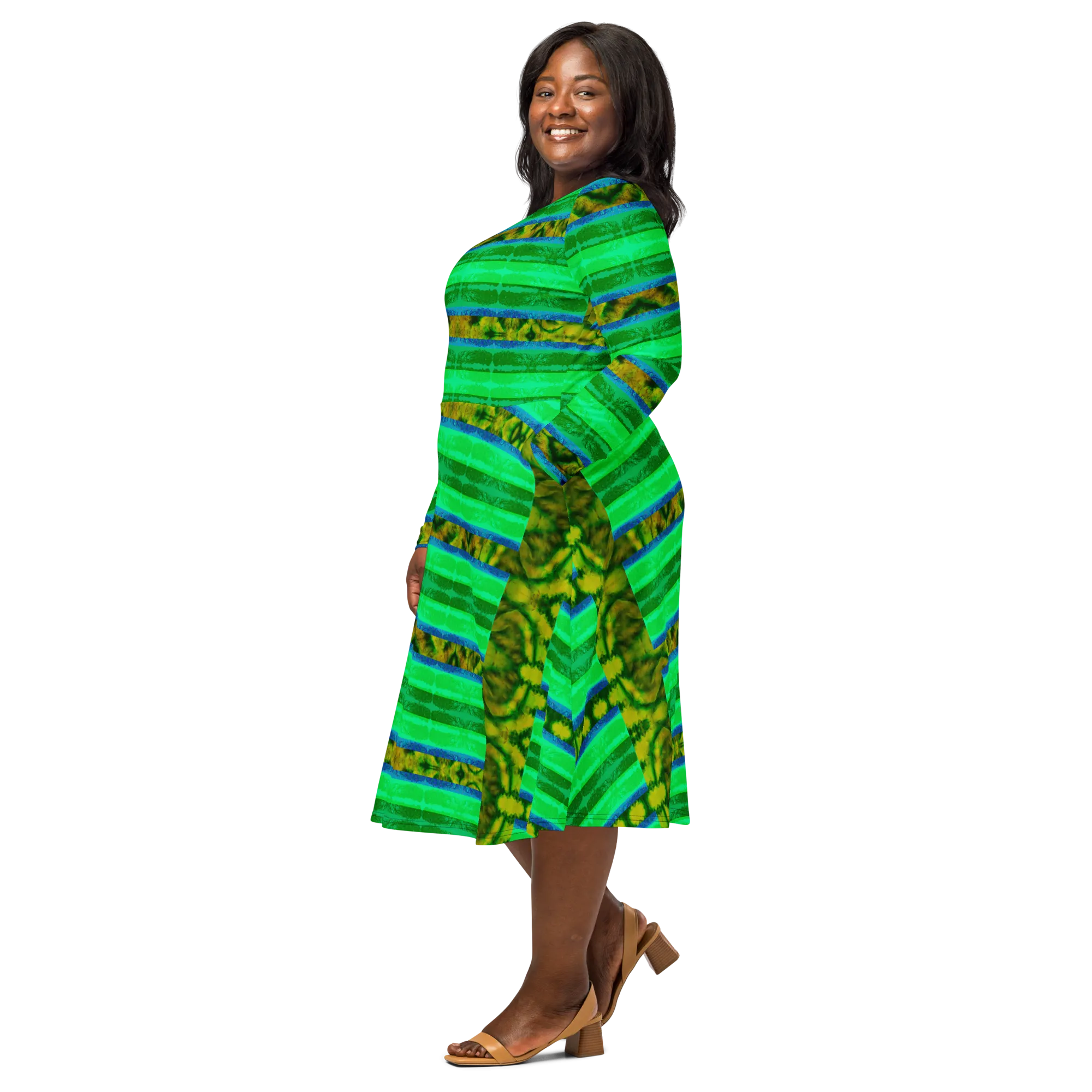 Long Sleeve Midi Dress (Her/Muliebris)(Rind#10 Rind Link) RJSTH@Fabric#10 RJSTHS2022 RJS