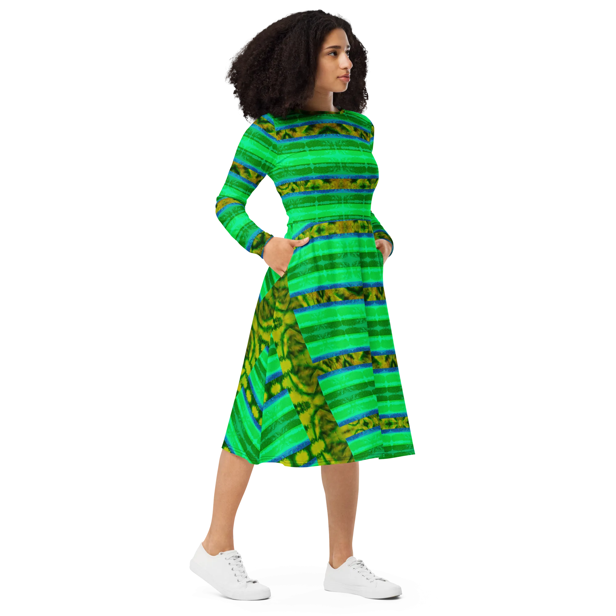 Long Sleeve Midi Dress (Her/Muliebris)(Rind#10 Rind Link) RJSTH@Fabric#10 RJSTHS2022 RJS