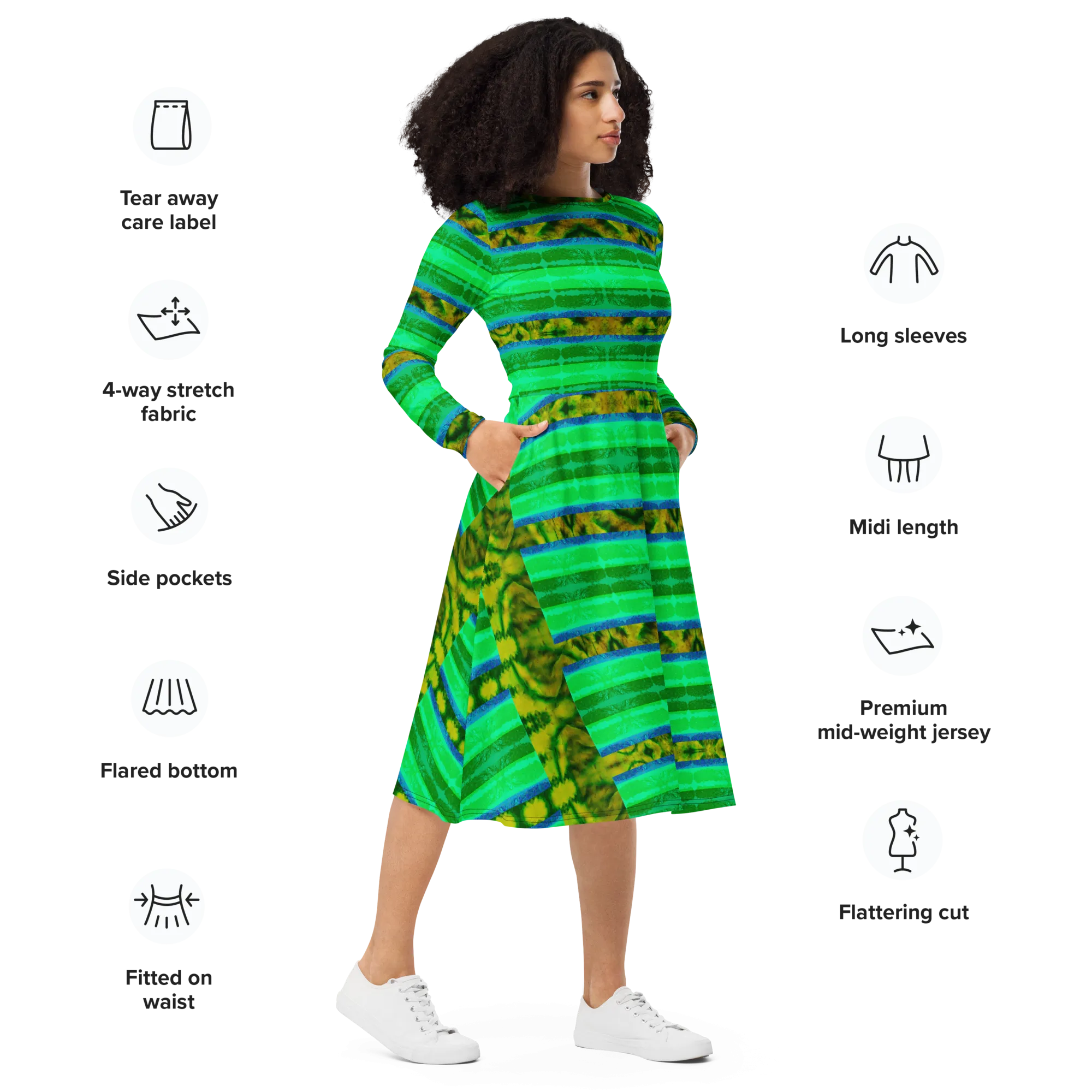 Long Sleeve Midi Dress (Her/Muliebris)(Rind#10 Rind Link) RJSTH@Fabric#10 RJSTHS2022 RJS