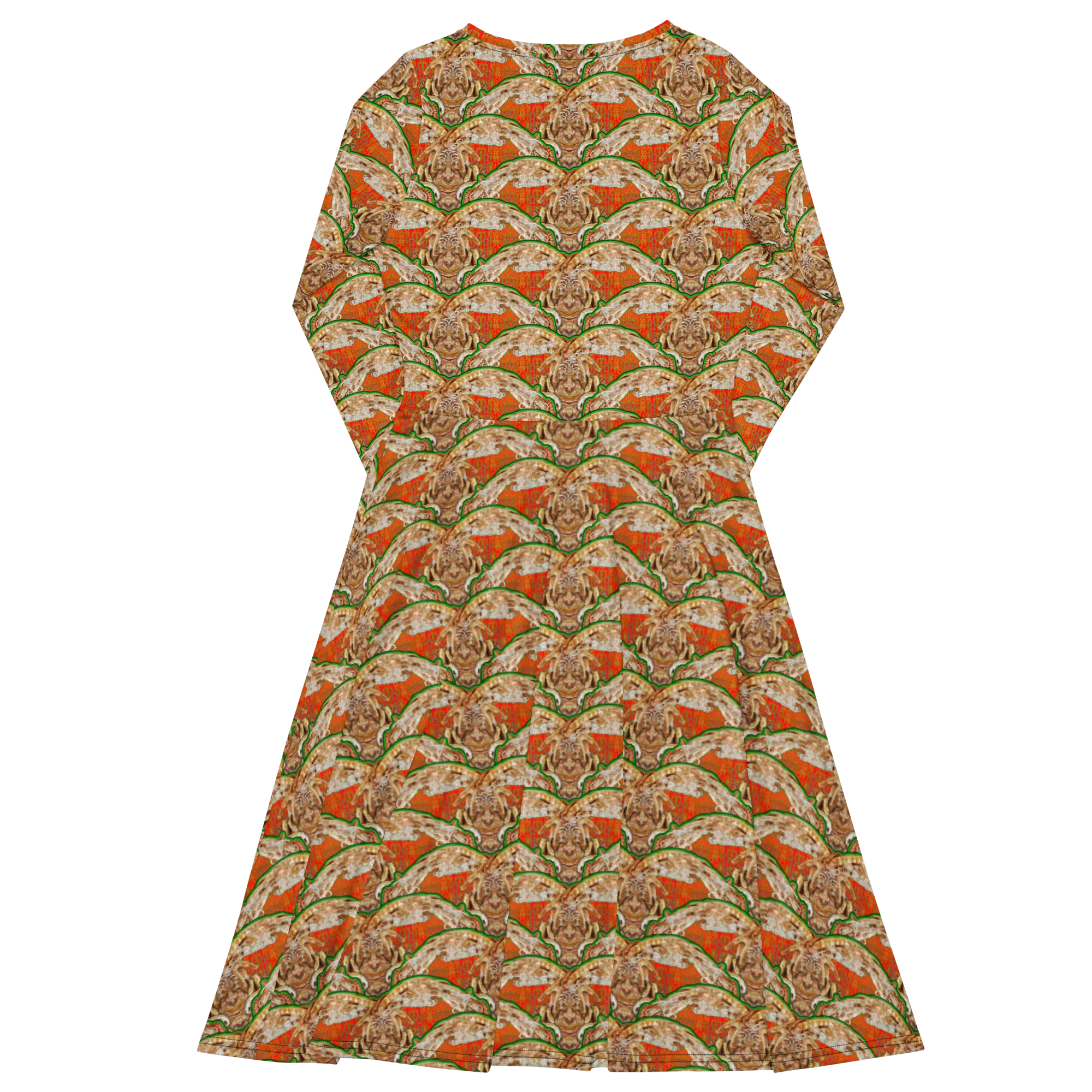 Long Sleeve Midi Dress (Her/Muliebris)(Rind#2 Ouroboros Butterfly Orange Logo) RJSTHS2022 RJS