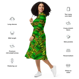 Long Sleeve Midi Dress (Her/Muliebris)(Rind#3 Rind Link) RJSTH@Fabric#3 RJSTHS2022 RJS