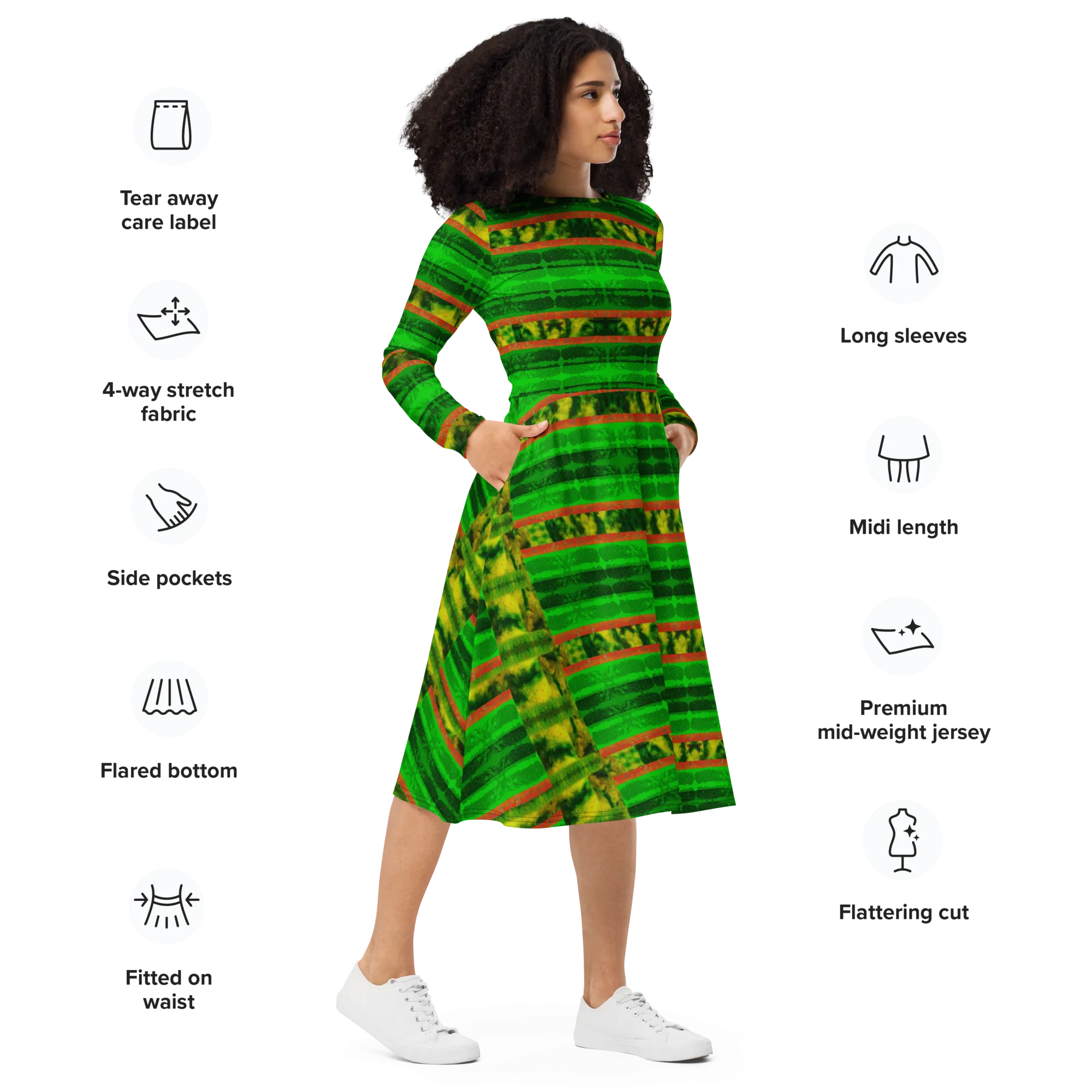Long Sleeve Midi Dress (Her/Muliebris)(Rind#3 Rind Link) RJSTH@Fabric#3 RJSTHS2022 RJS
