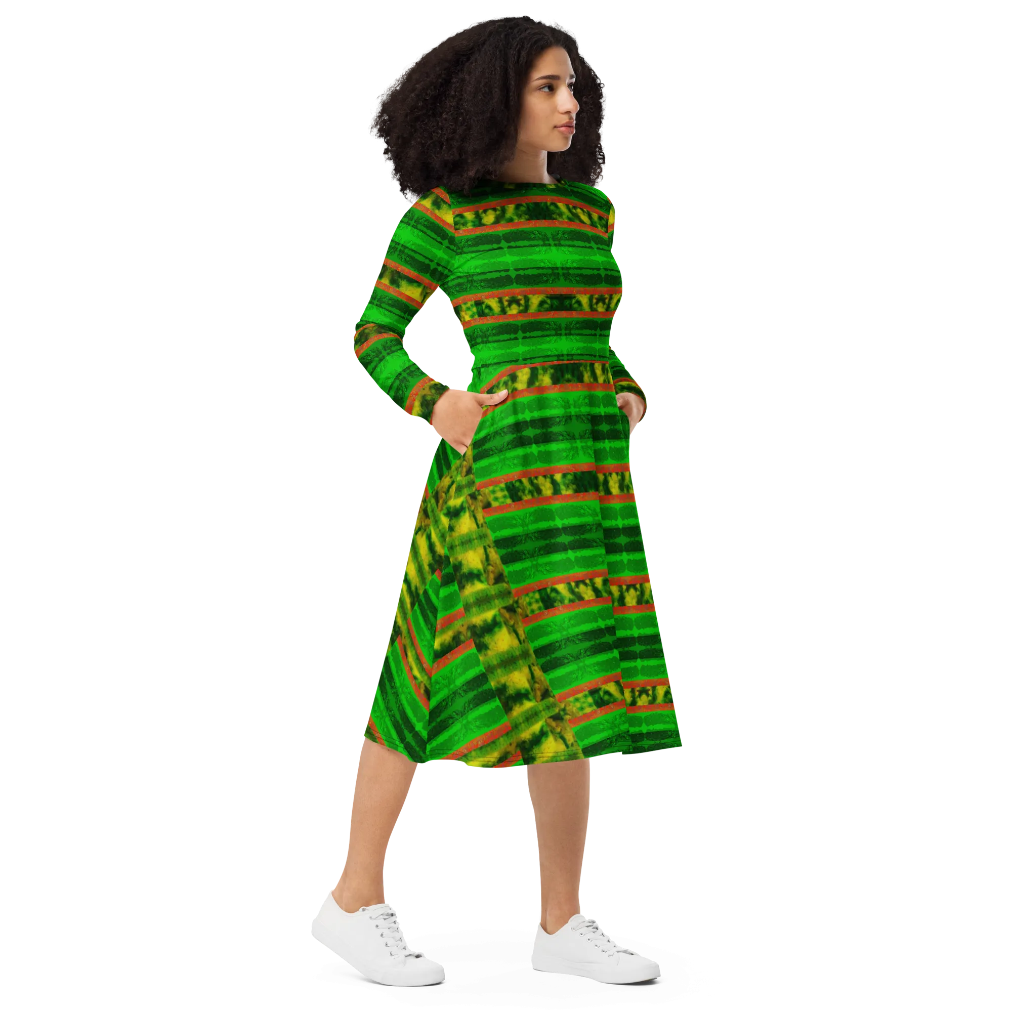 Long Sleeve Midi Dress (Her/Muliebris)(Rind#3 Rind Link) RJSTH@Fabric#3 RJSTHS2022 RJS