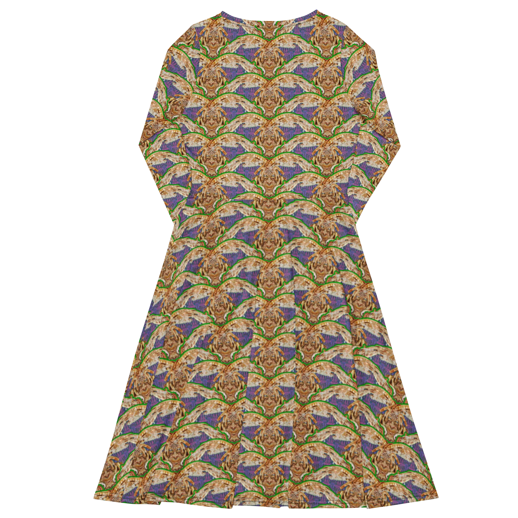 Long Sleeve Midi Dress (Her/Muliebris)(Rind#5 Ouroboros Butterfly Purple Logo) RJSTHS2022 RJS