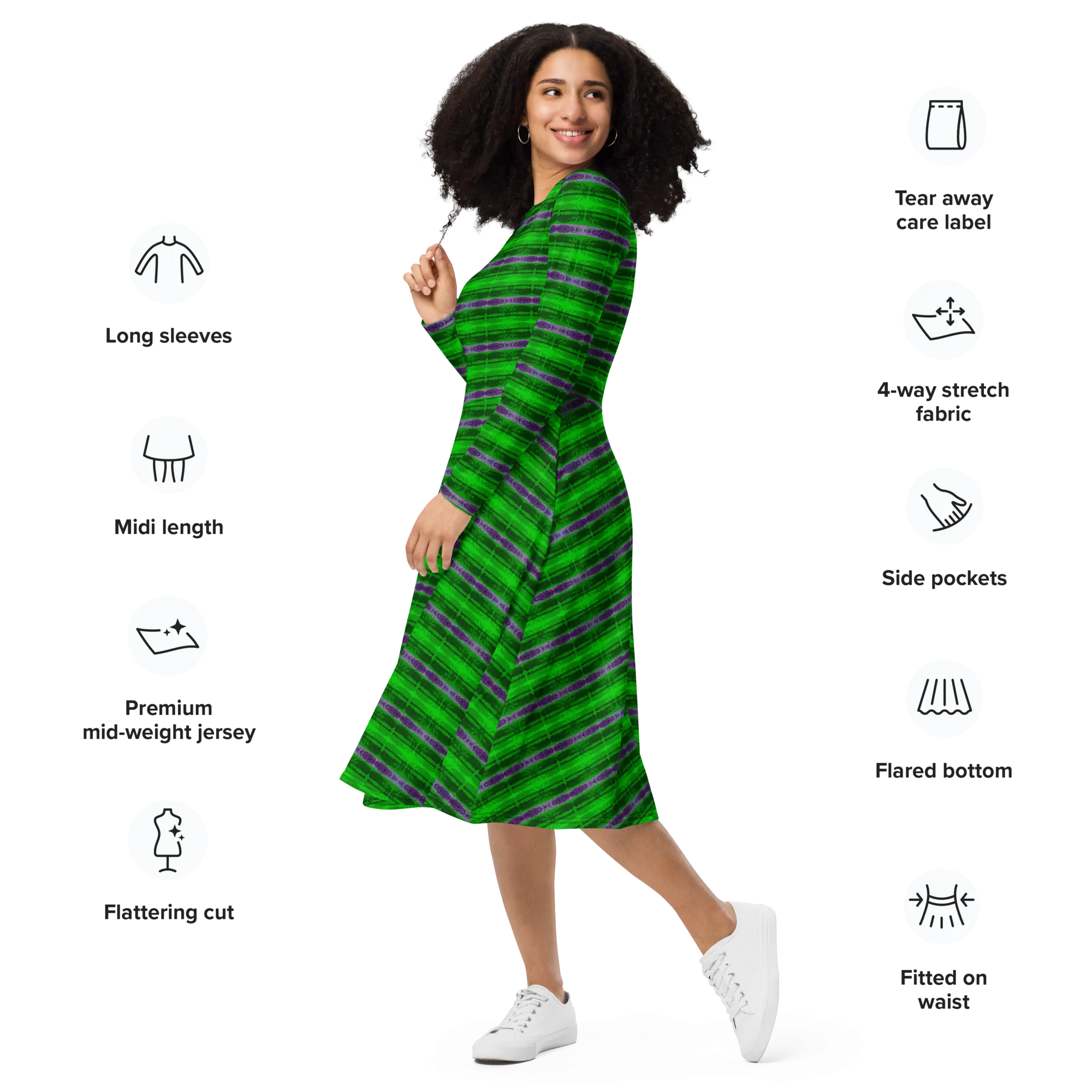 Long Sleeve Midi Dress (Her/Muliebris)(Rind#5 Rind Link) RJSTH@Fabric#5 RJTHS2022 RJS