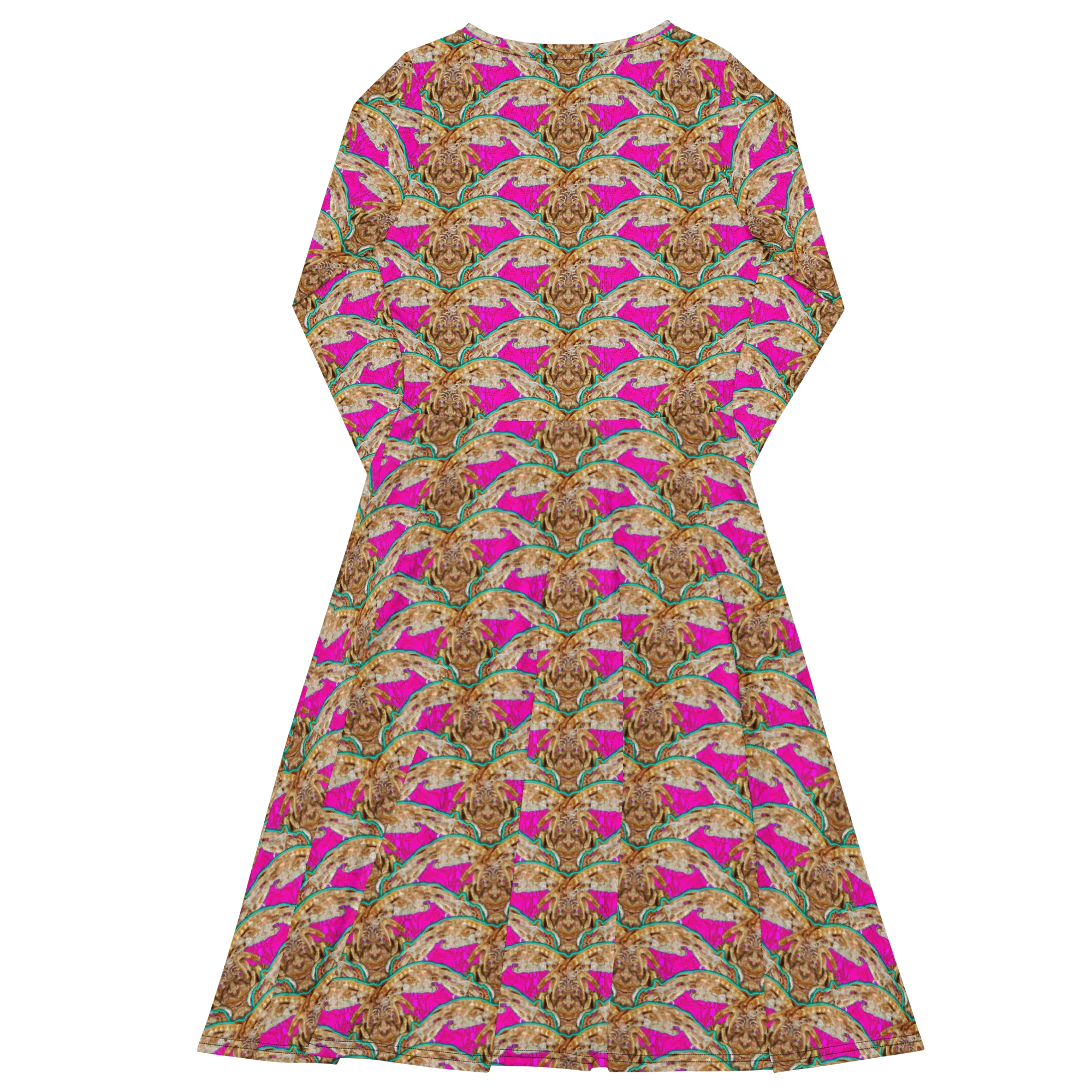 Long Sleeve Midi Dress (Her/Muliebris)(Rind#8 Ouroboros Butterfly Pink Logo) RJSTHS2022 RJS