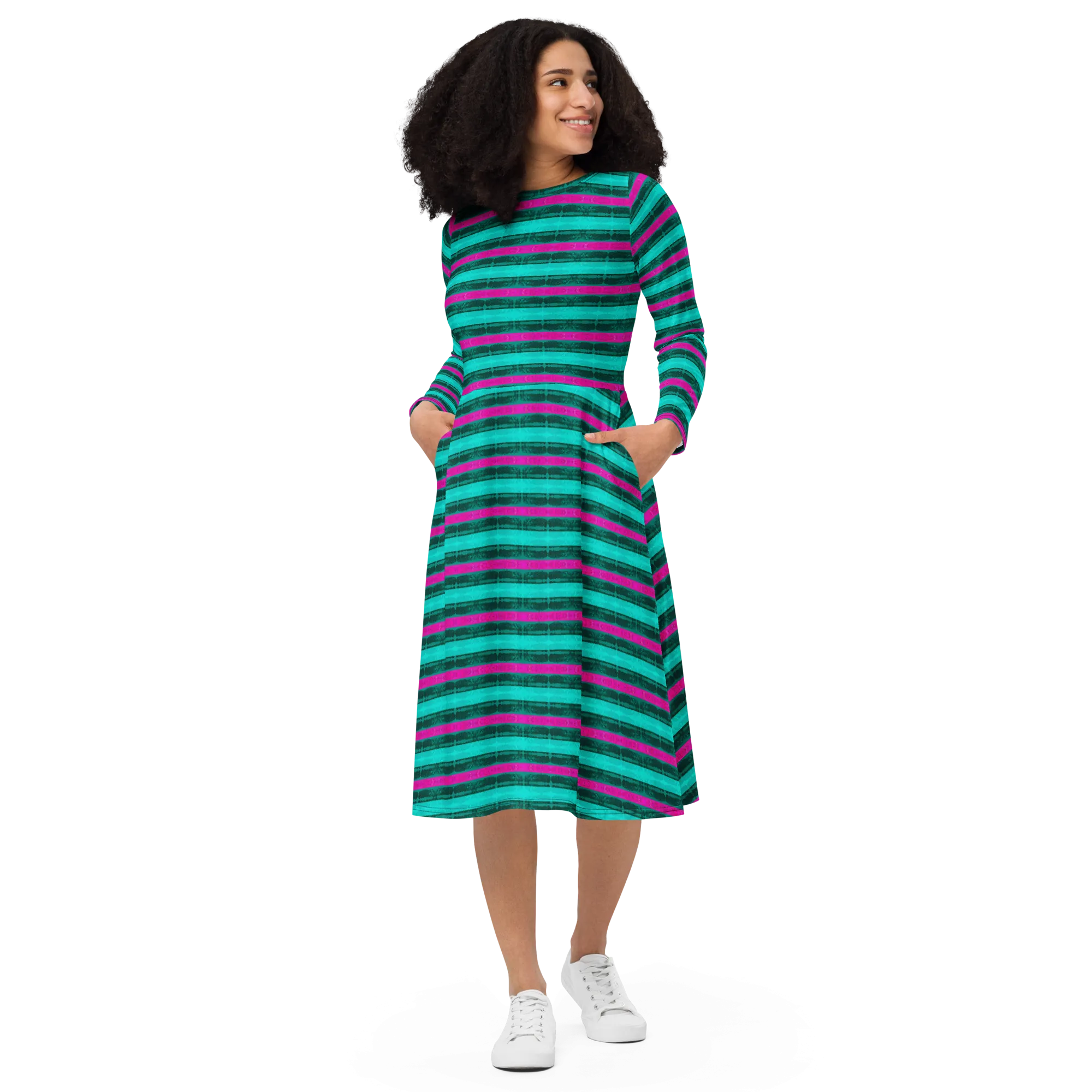 Long Sleeve Midi Dress (Her/Muliebris)(Rind#8 Rind Link) RJSTH@Fabric#8 RJTHS2022 RJS