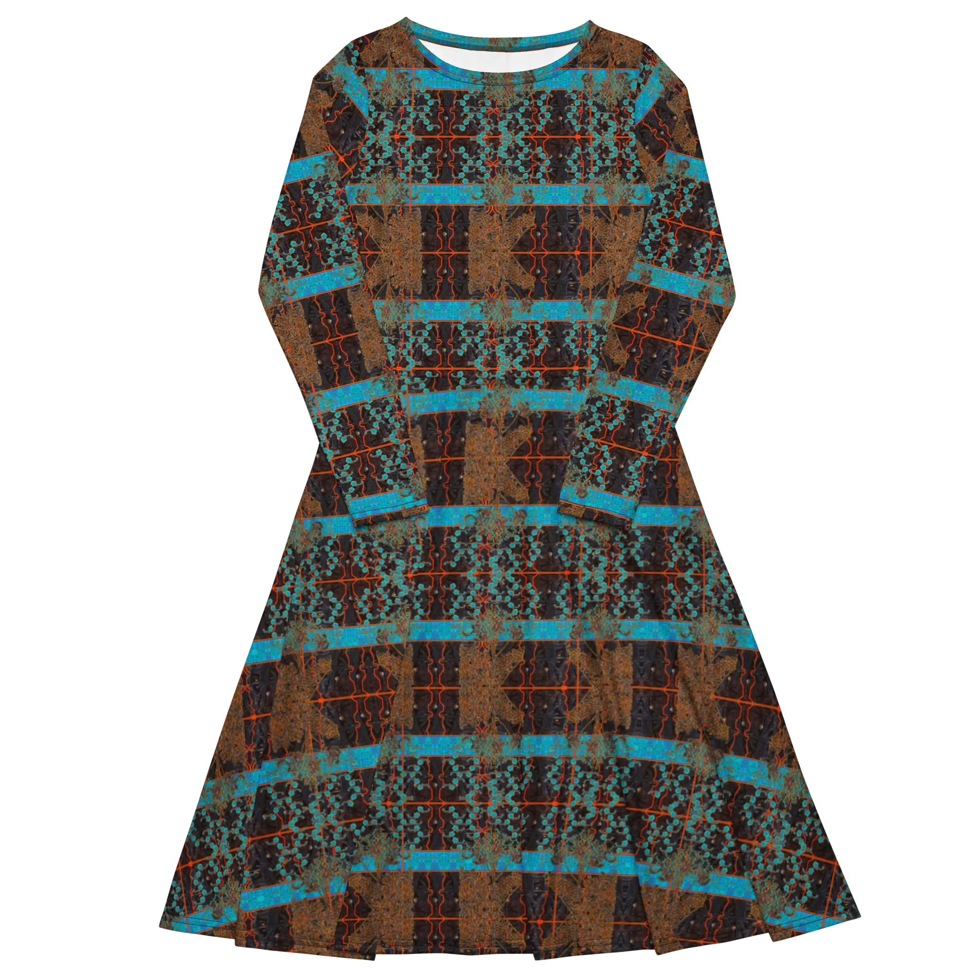 Long Sleeve Midi Dress (Her/Muliebris)(Tree Link WindSong Flower) RJSTH@Fabric#12 RJSTHS2022 RJS