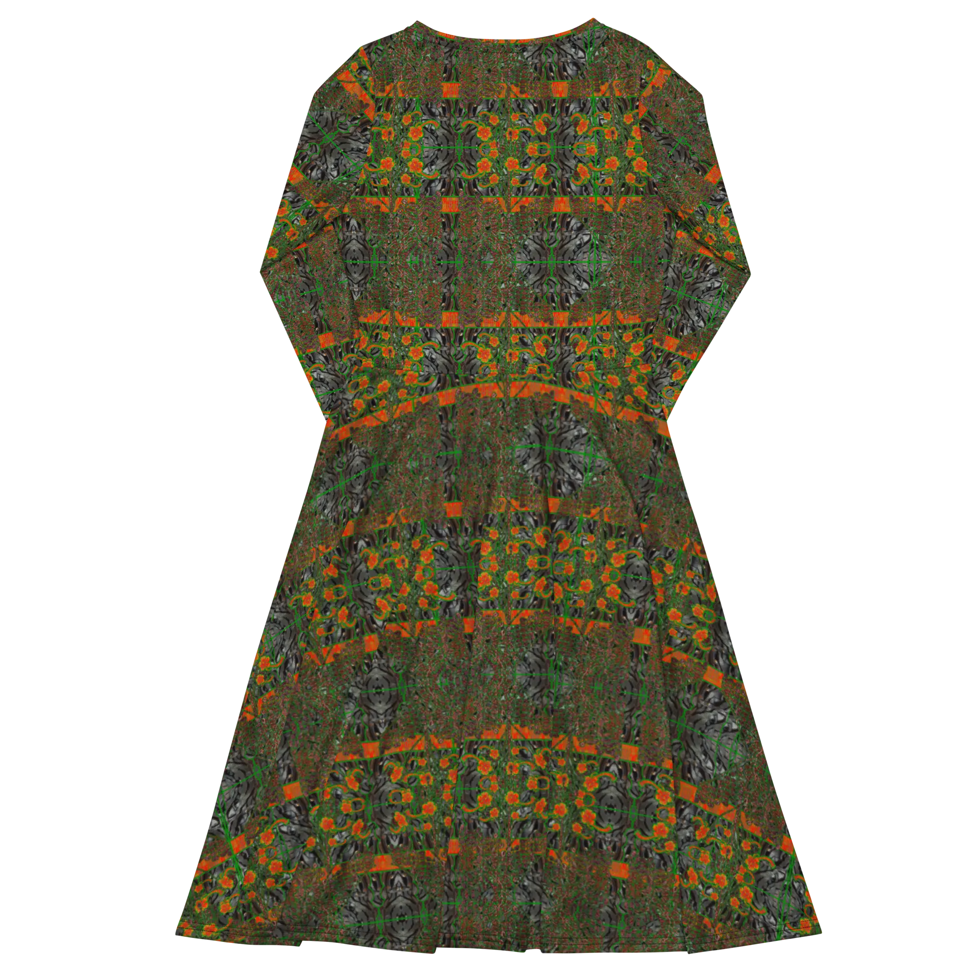 Long Sleeve Midi Dress (Her/Muliebris)(Tree Link WindSong Flower) RJSTH@Fabric#3 RJSTHS2022 RJS