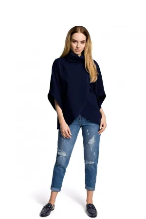 Luxurious Turtleneck Sweatshirt Blouse