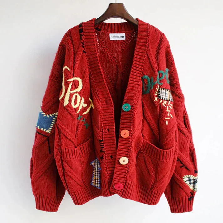 Maribell  | Cardigan with Embroidered Patchwork