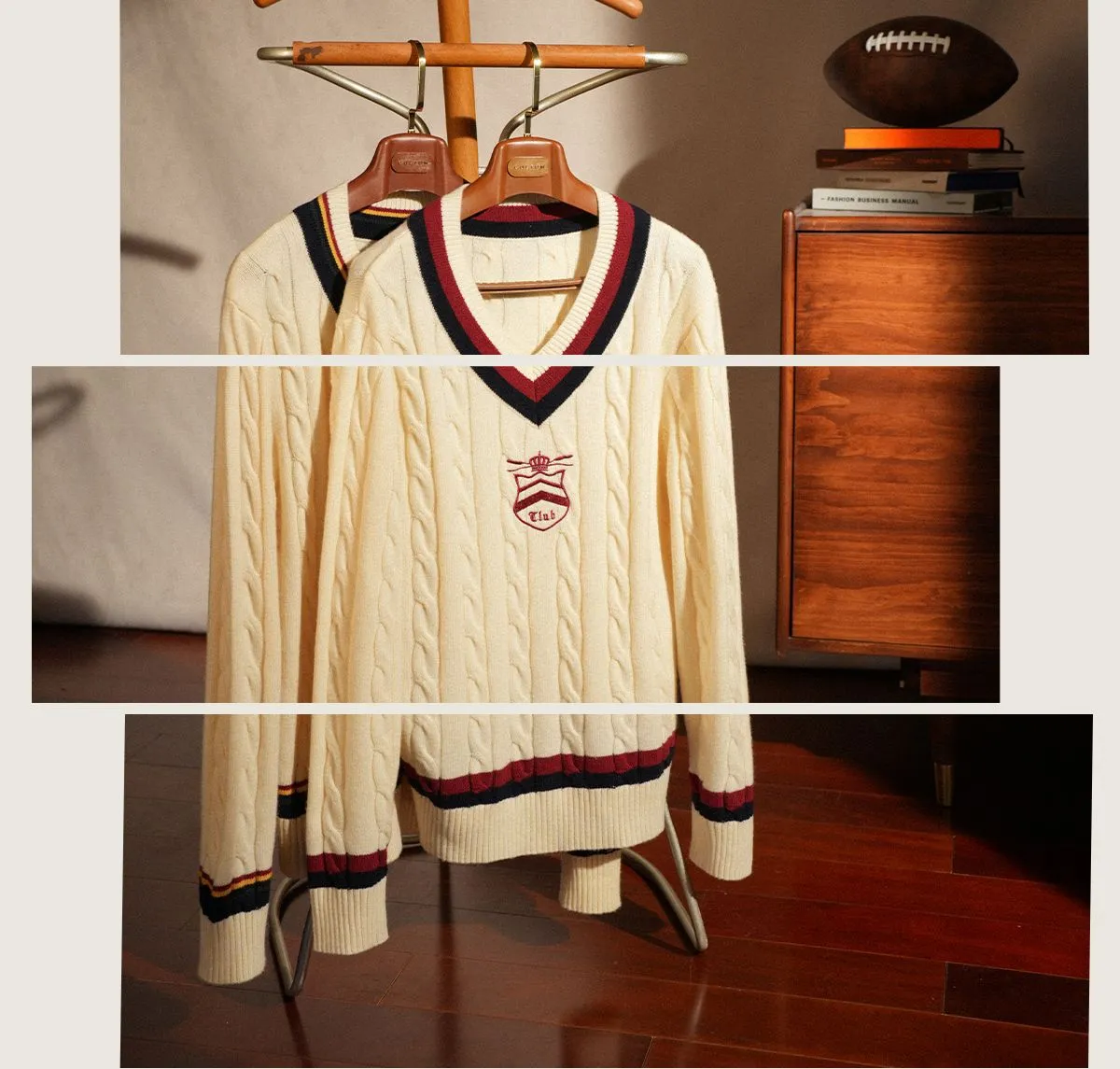 Merino Wool V-neck Sweater