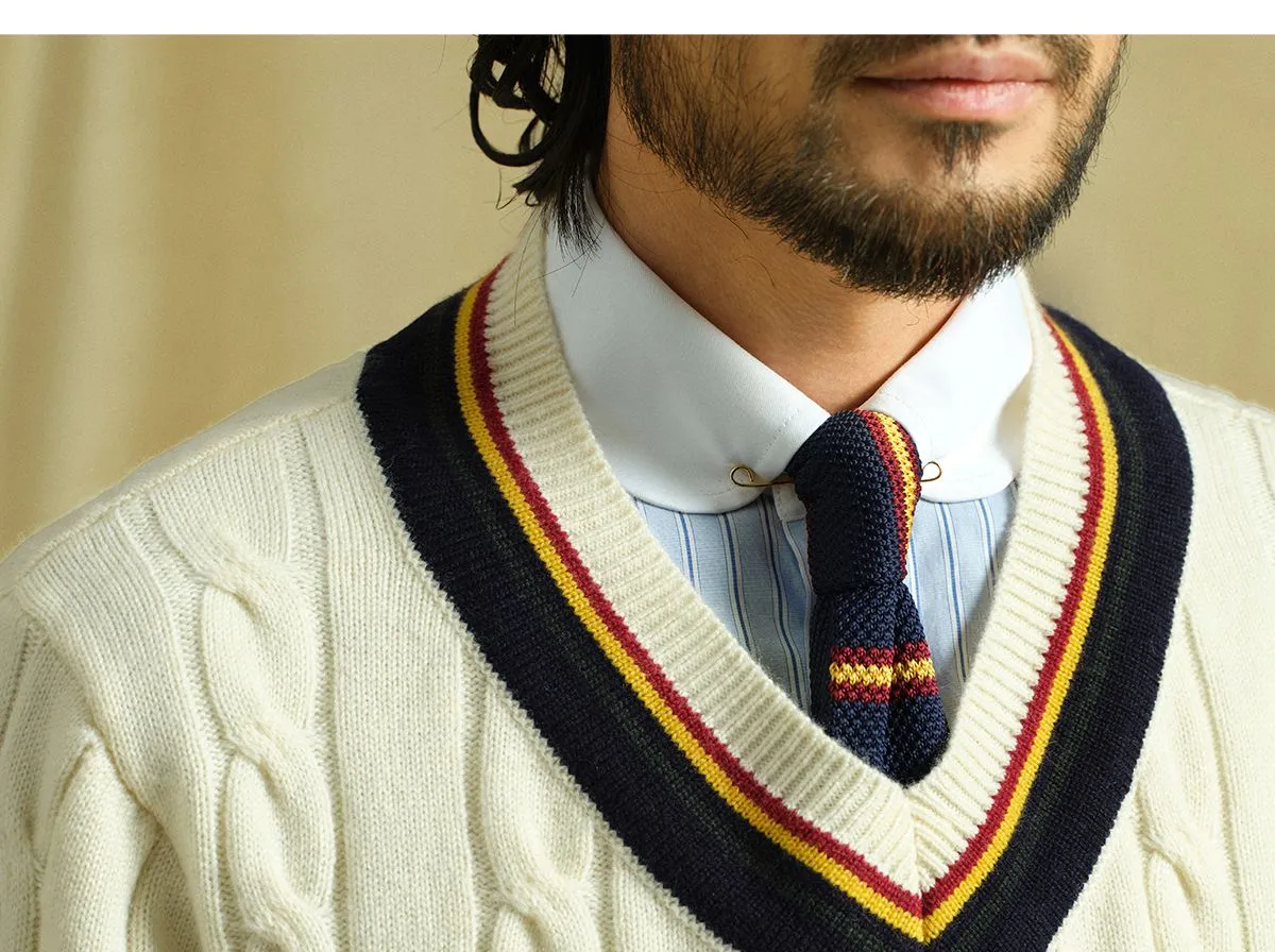 Merino Wool V-neck Sweater